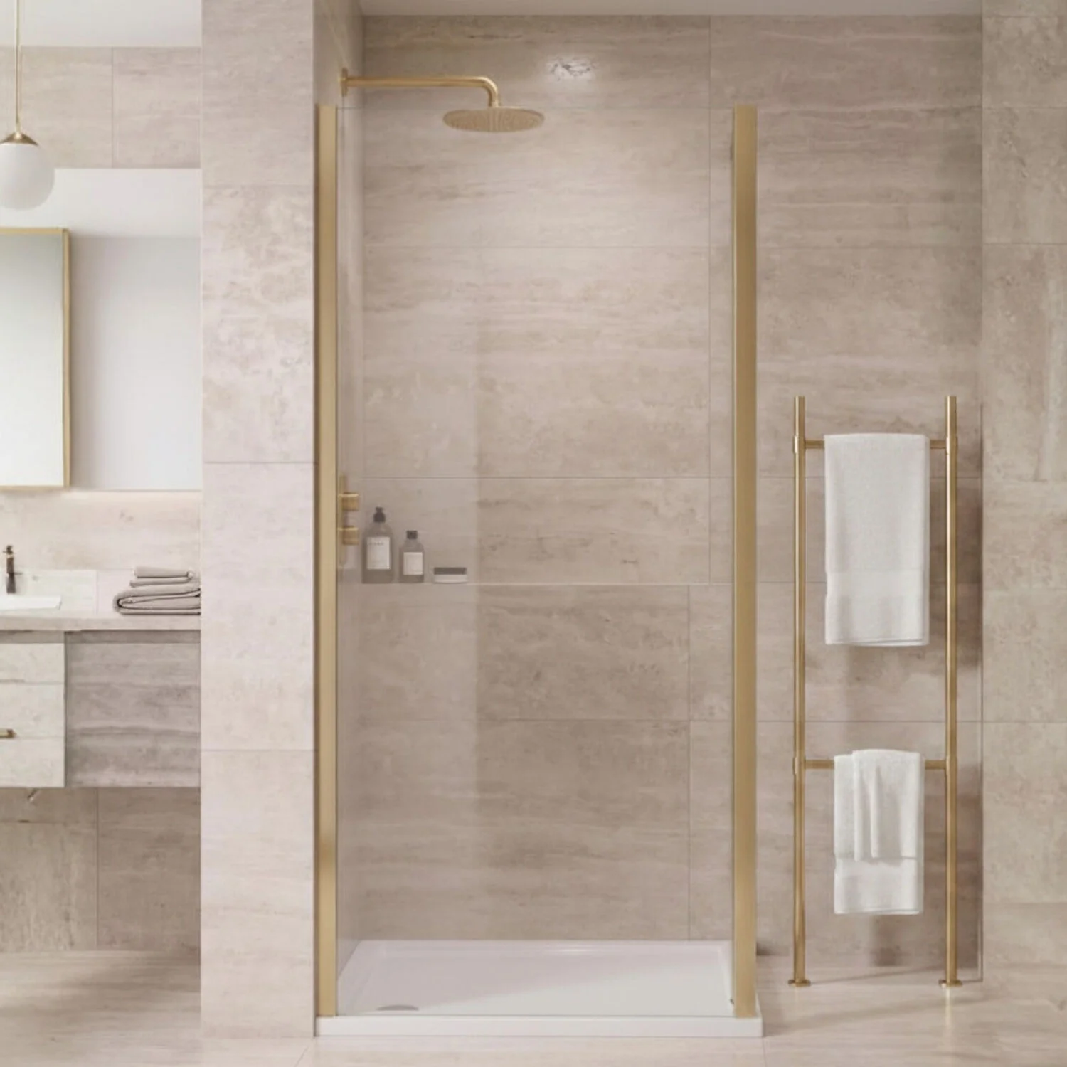 Ellenhall 8mm Toughened Safety Glass Shower Side Panel, 1900mm Height - Choice of Size and Finish - Image 8