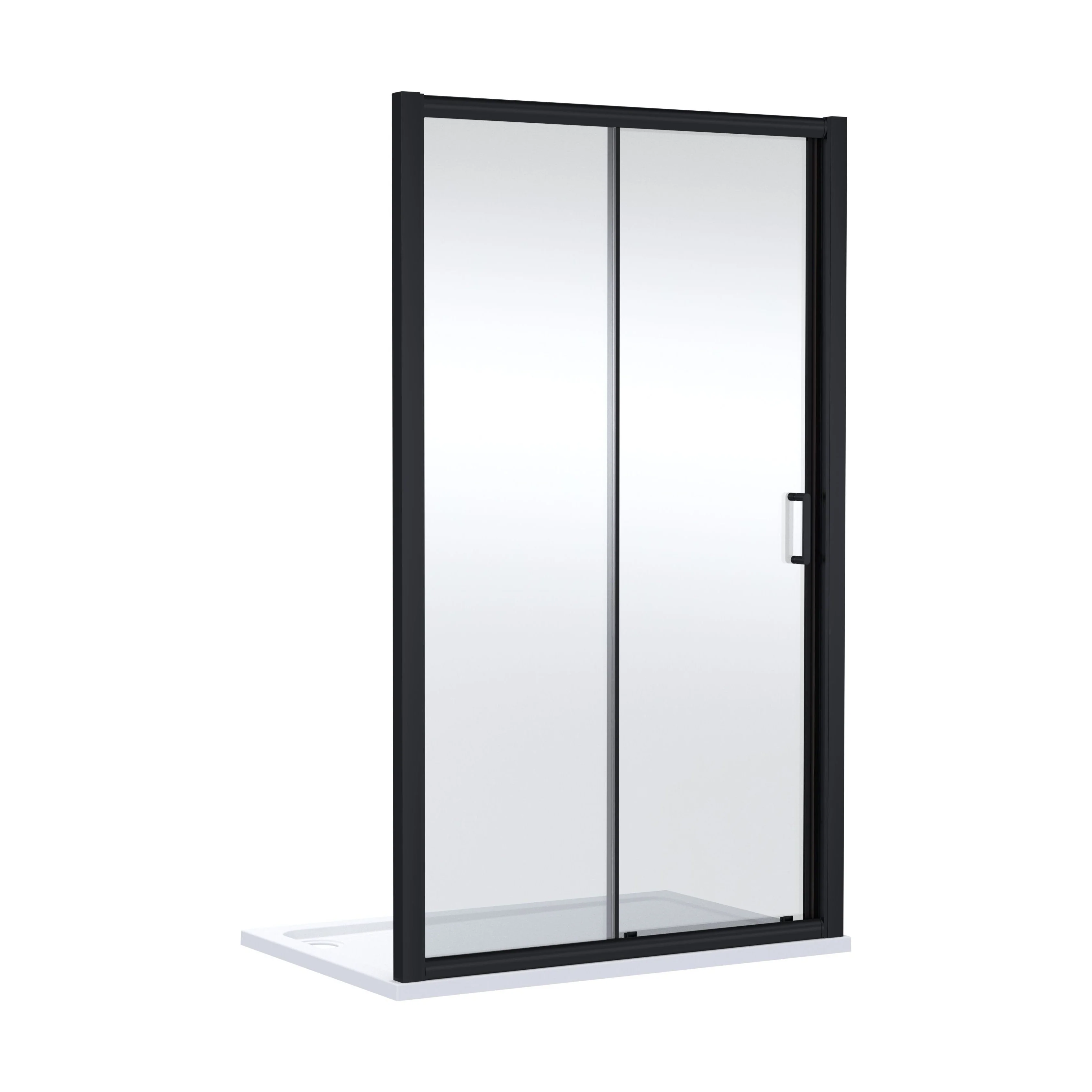 Ellenhall 8mm Toughened Safety Glass Sliding Shower Door, 1900mm Height - Choice of Size and Finish - Image 12