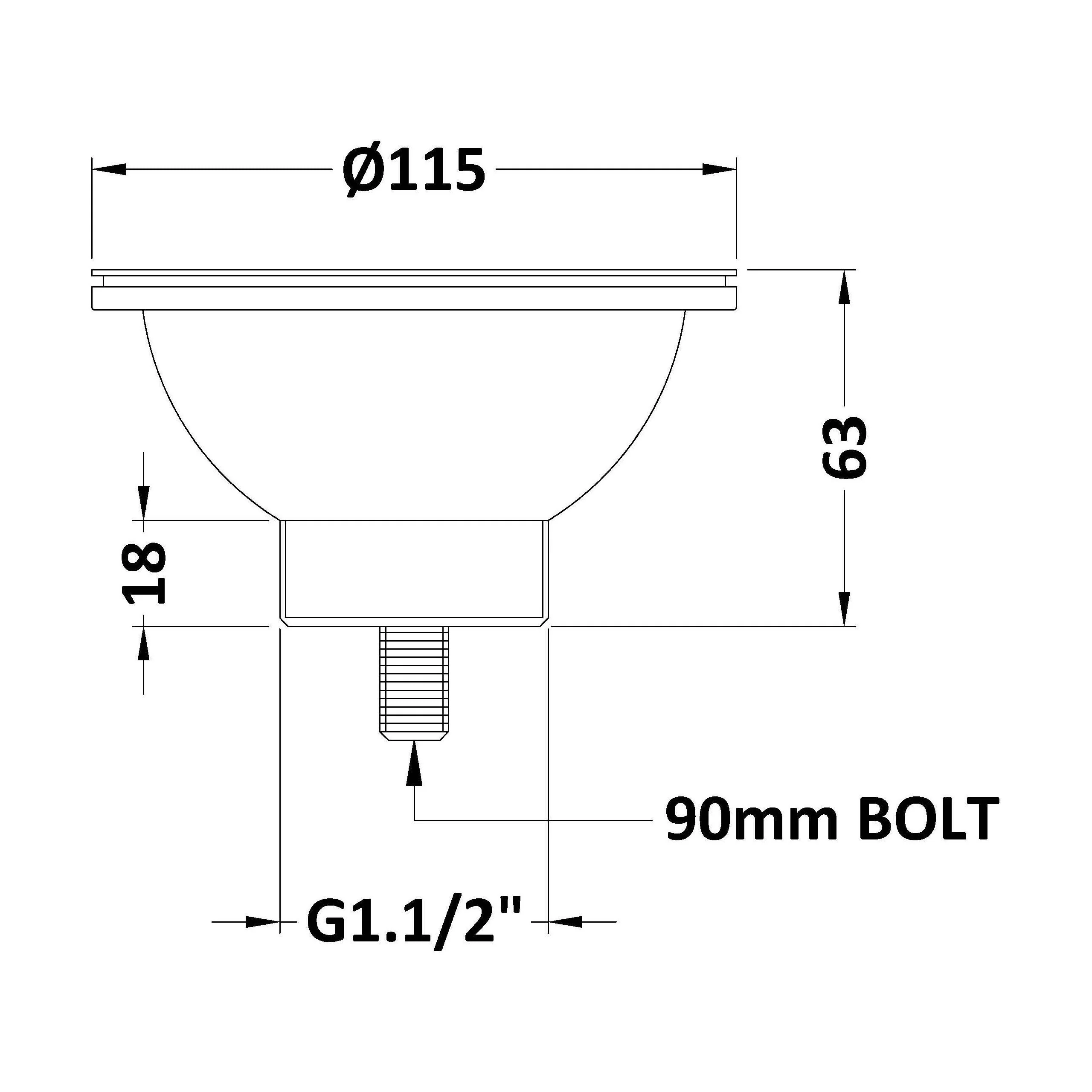 90mm Fireclay Kitchen Sink Basket Strainer Waste - Multiple Colours Available - Image 11