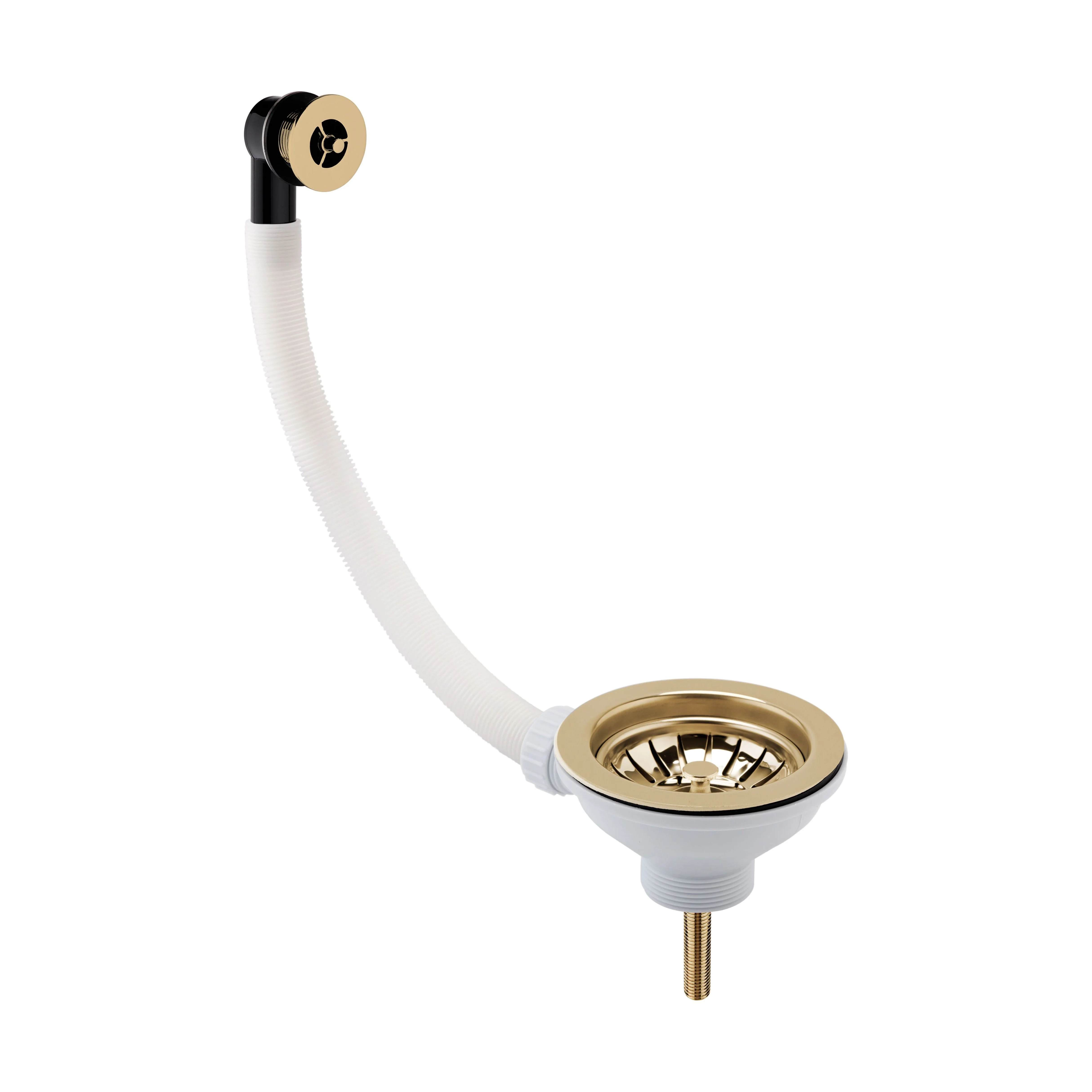 90mm Fireclay Kitchen Sink Basket Strainer Waste with Overflow - Multiple Colours Available - Image 4