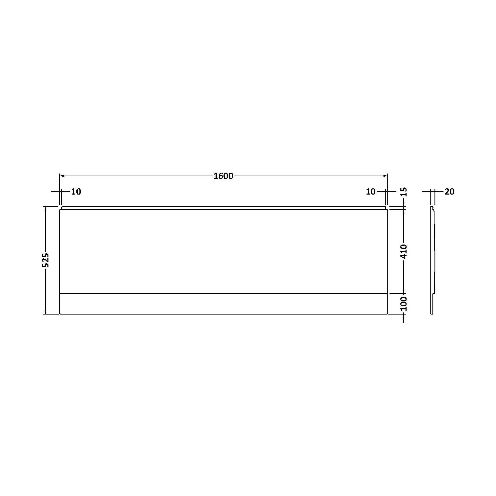 Contemporary Acrylic Front Panel (1600mm) - Image 4
