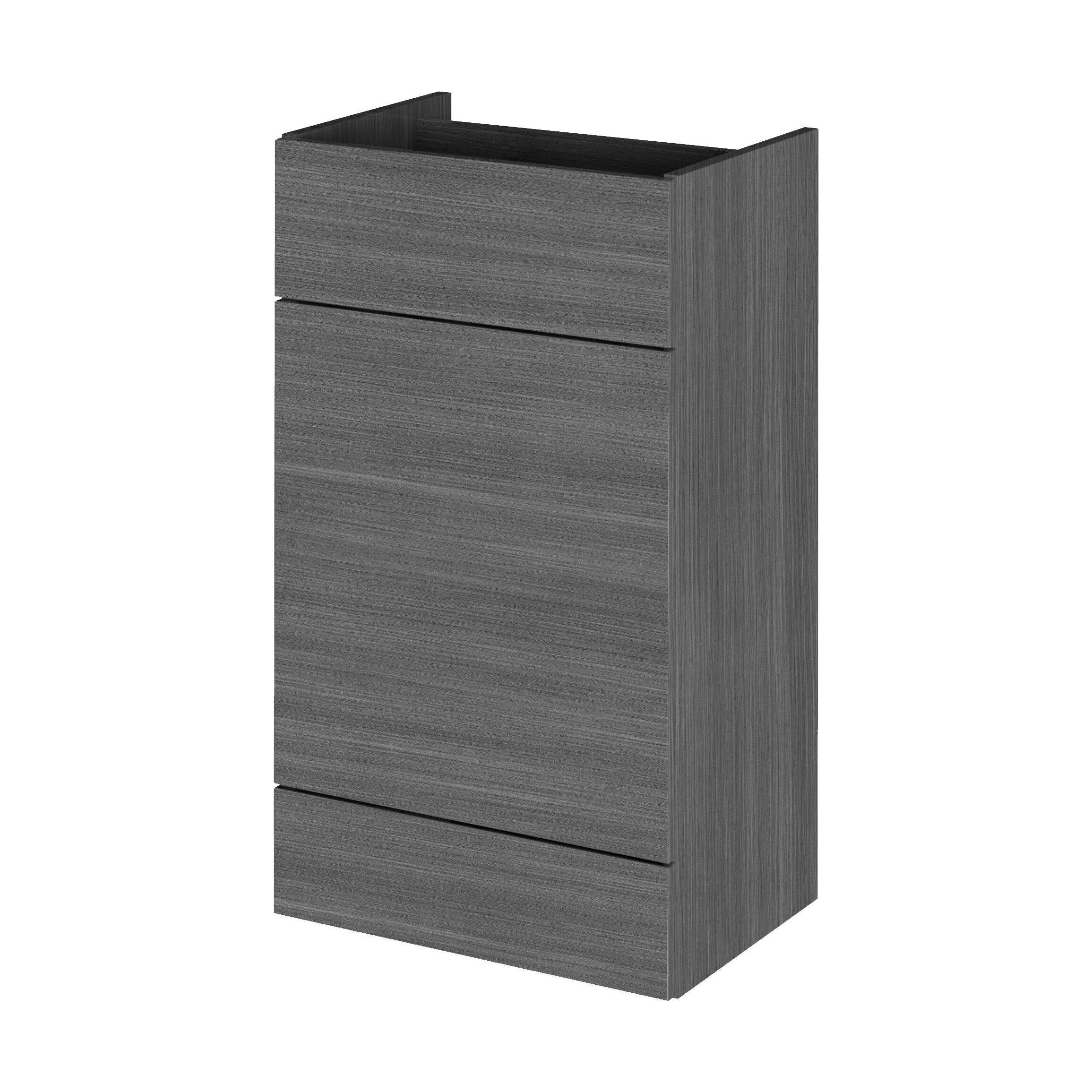 Alrewas Contemporary 2 Door Left-Hand Floor Standing Combination Unit with Basin, Anthracite Woodgrain, 1100mm