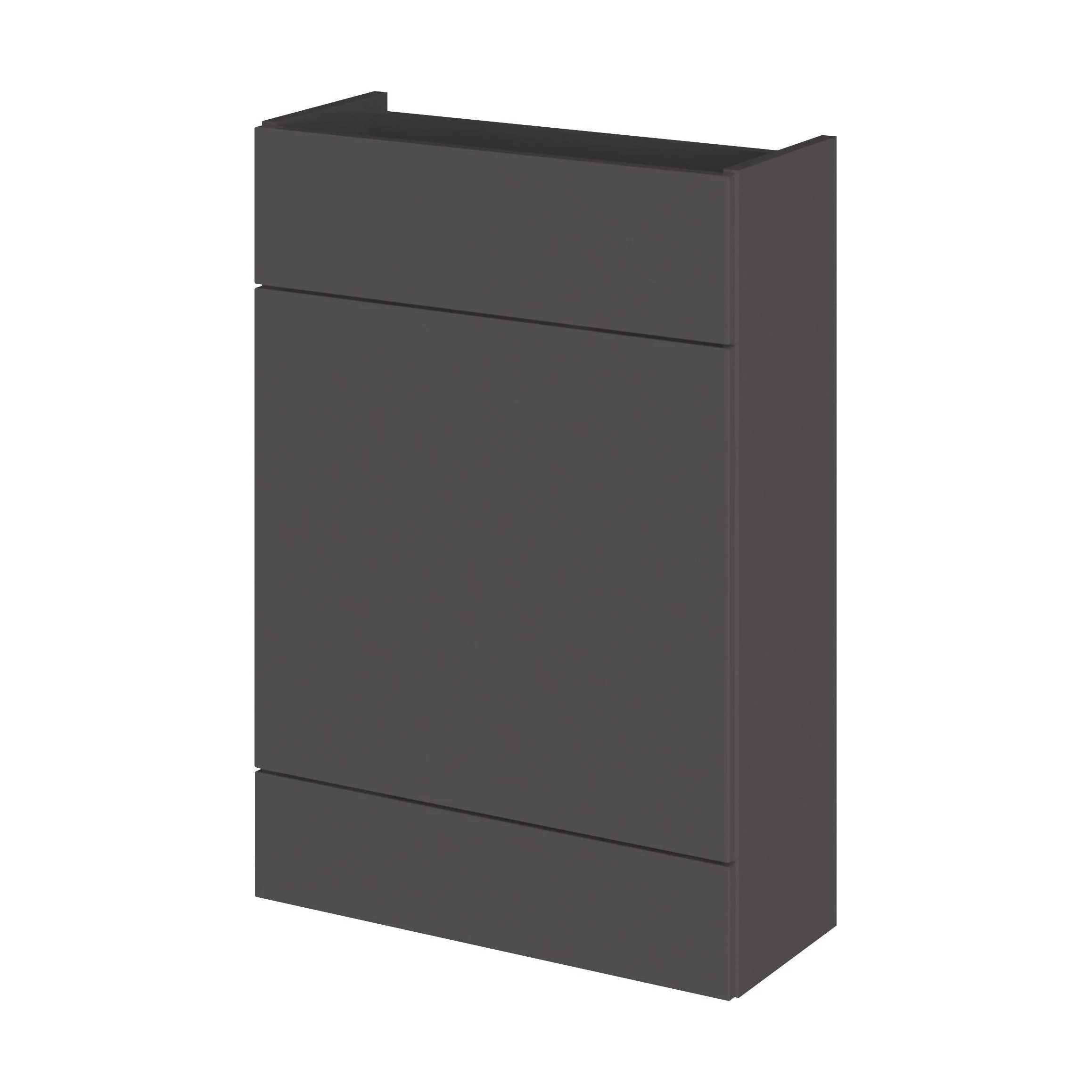 Alrewas Contemporary 2 Door Right-Hand Floor Standing Combination Unit with Basin, Gloss Grey, 1100mm