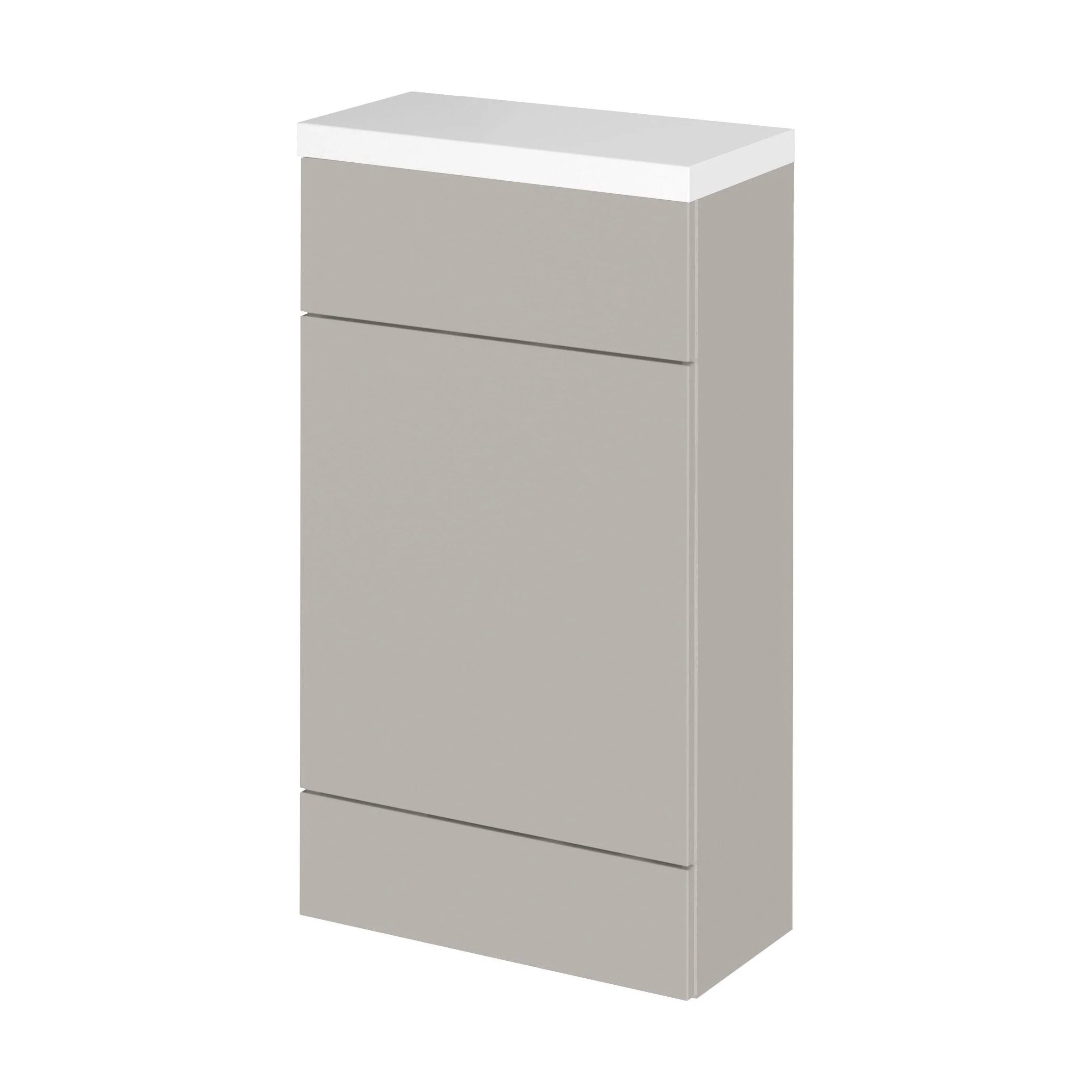 Alrewas Contemporary Floor Standing Compact WC Unit, Pebble Grey, 500mm