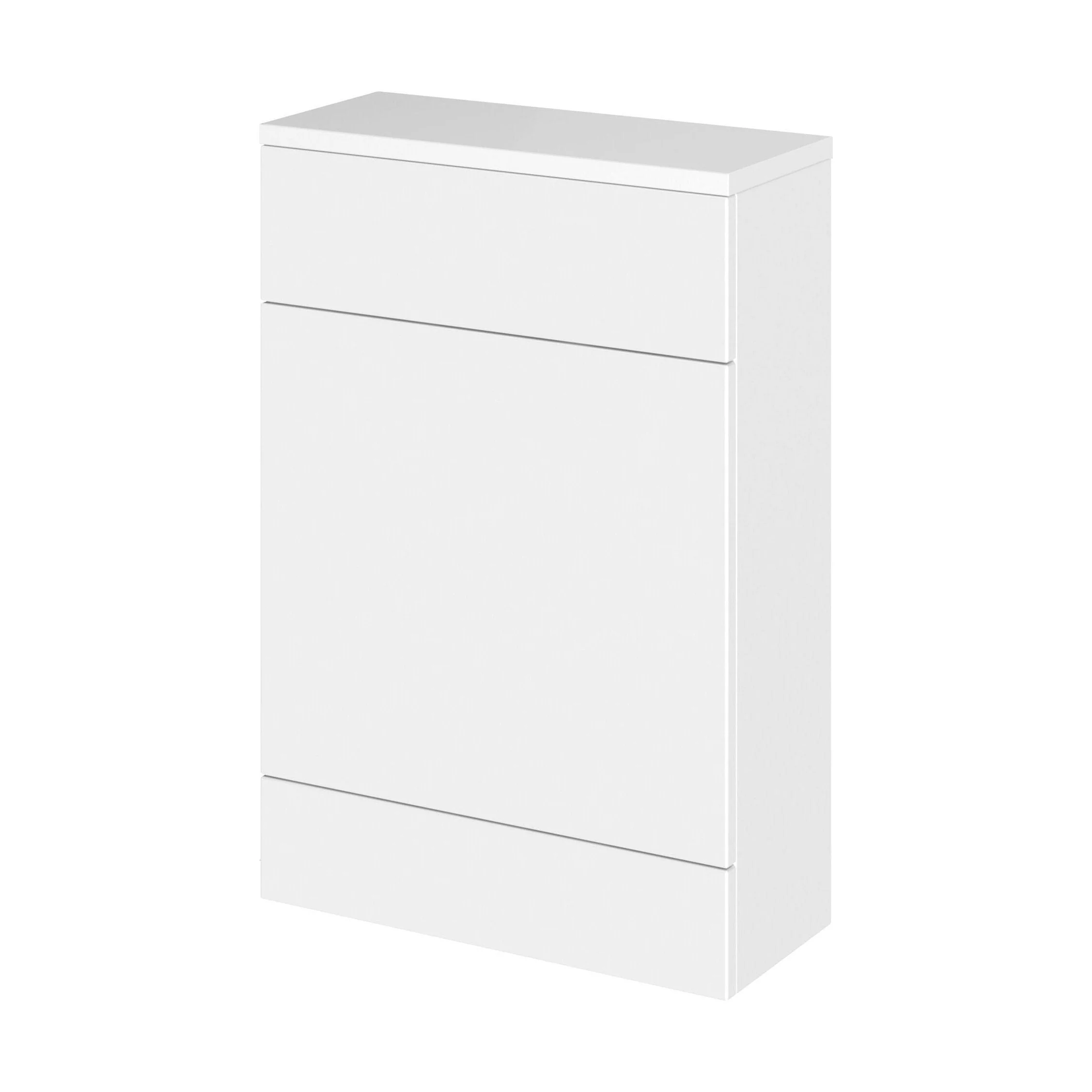 Alrewas Contemporary Floor Standing Compact WC Unit with Worktop, Gloss White, 600mm