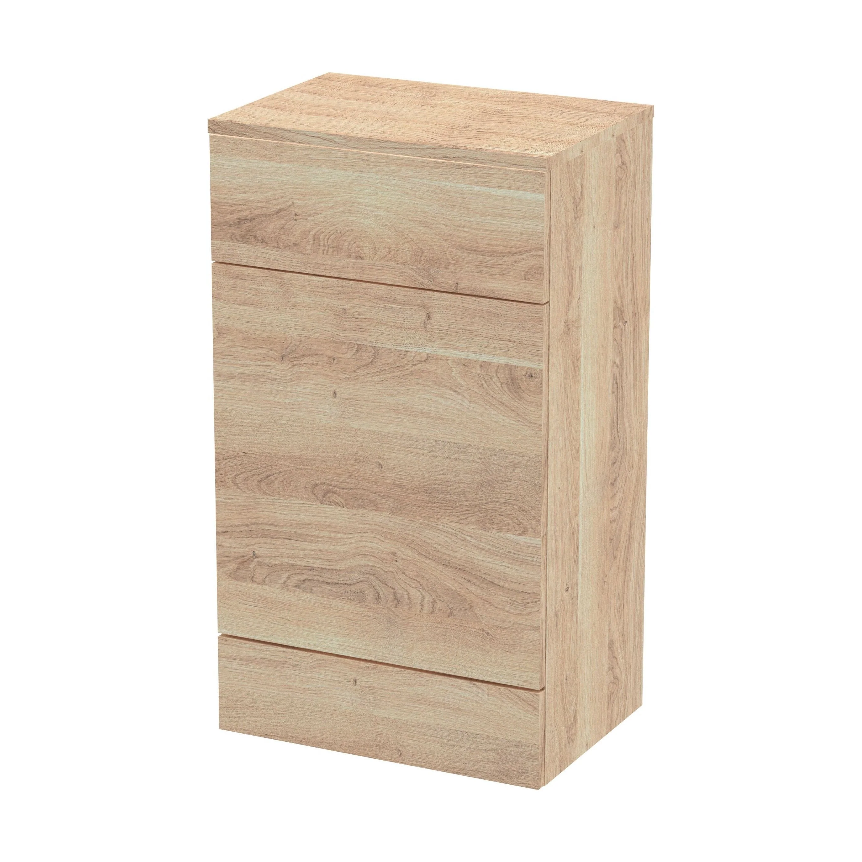 Alrewas Contemporary Floor Standing WC Unit, Bleached Oak, 500mm