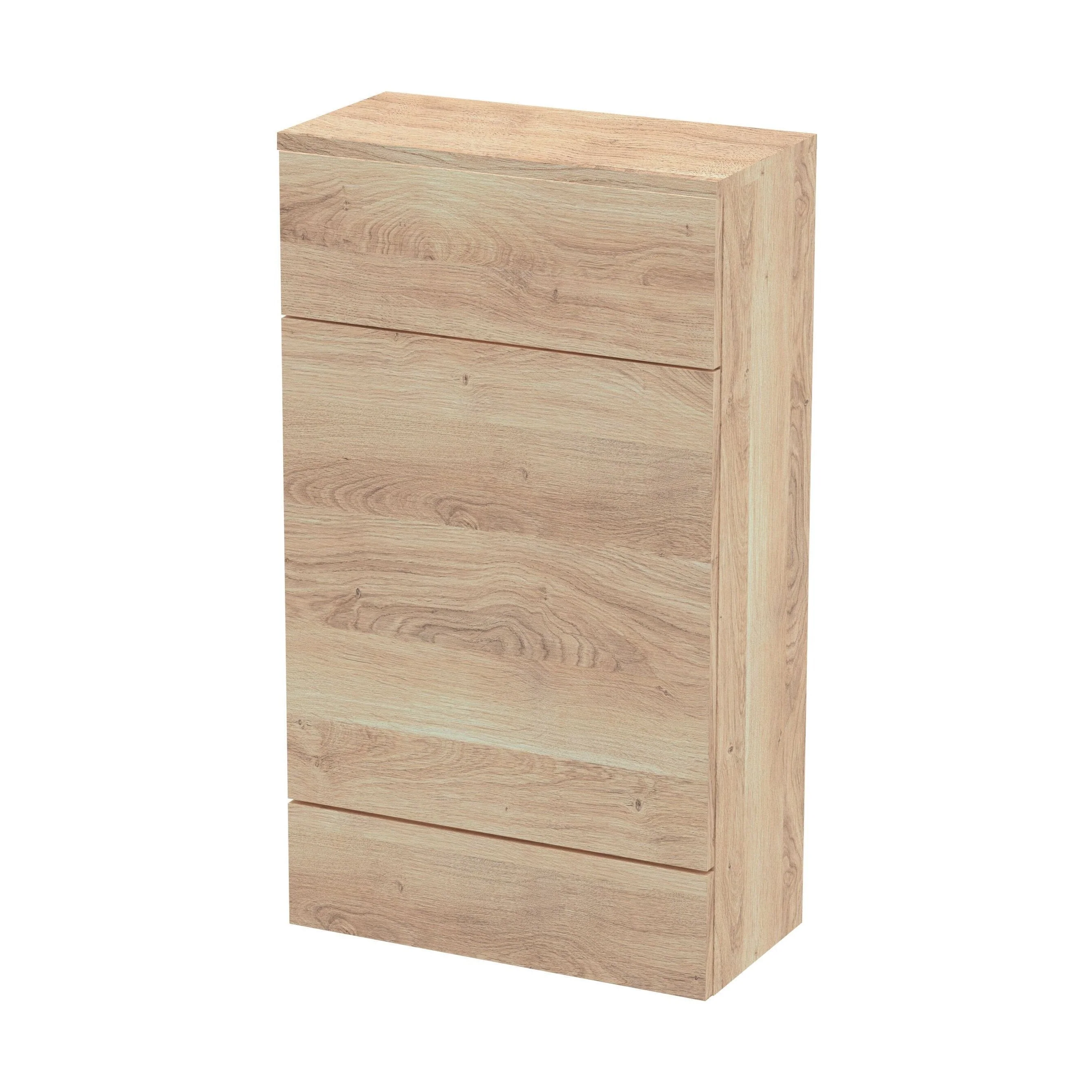 Alrewas Contemporary Floor Standing WC Unit, Bleached Oak, 500mm