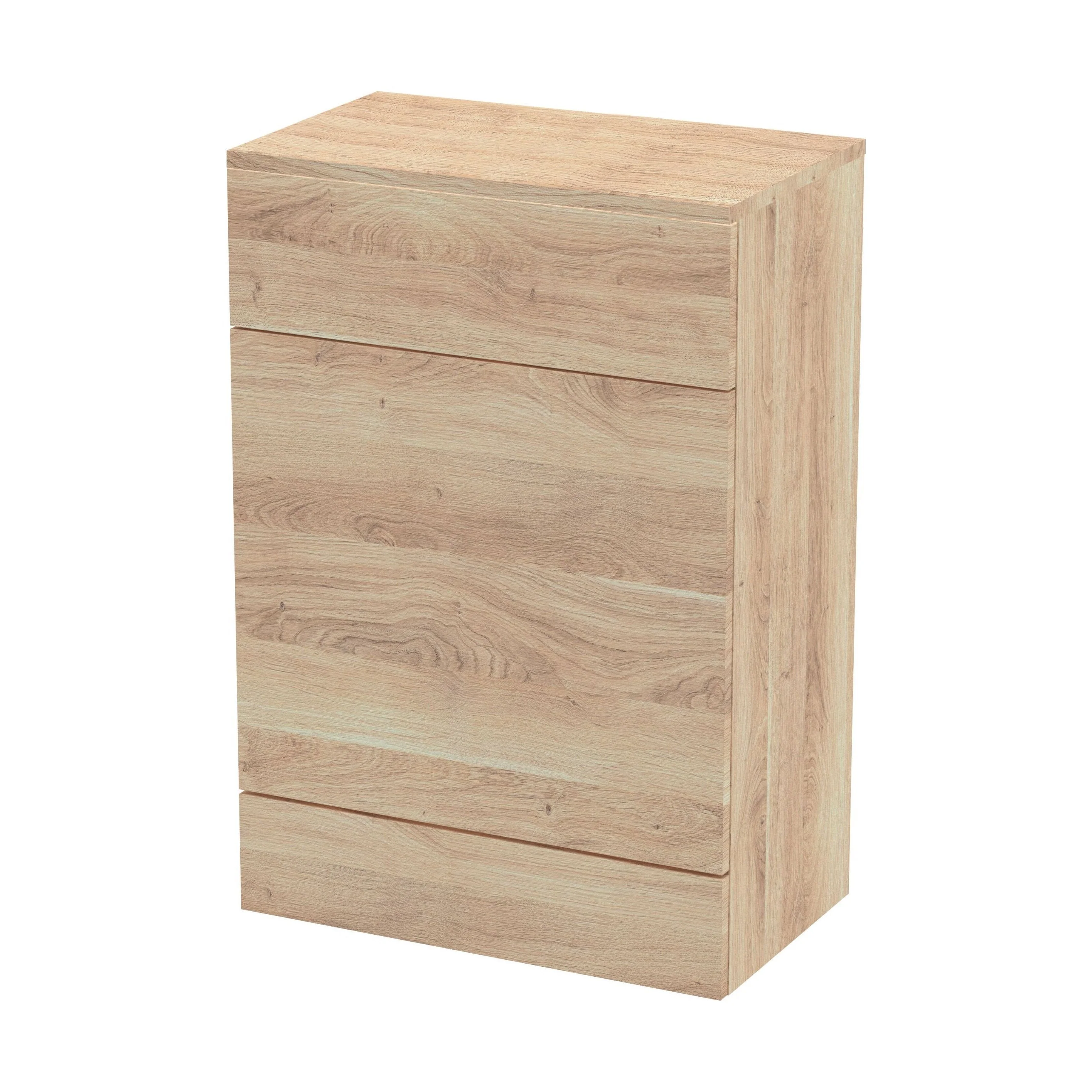 Alrewas Contemporary Floor Standing WC Unit, Bleached Oak, 600mm