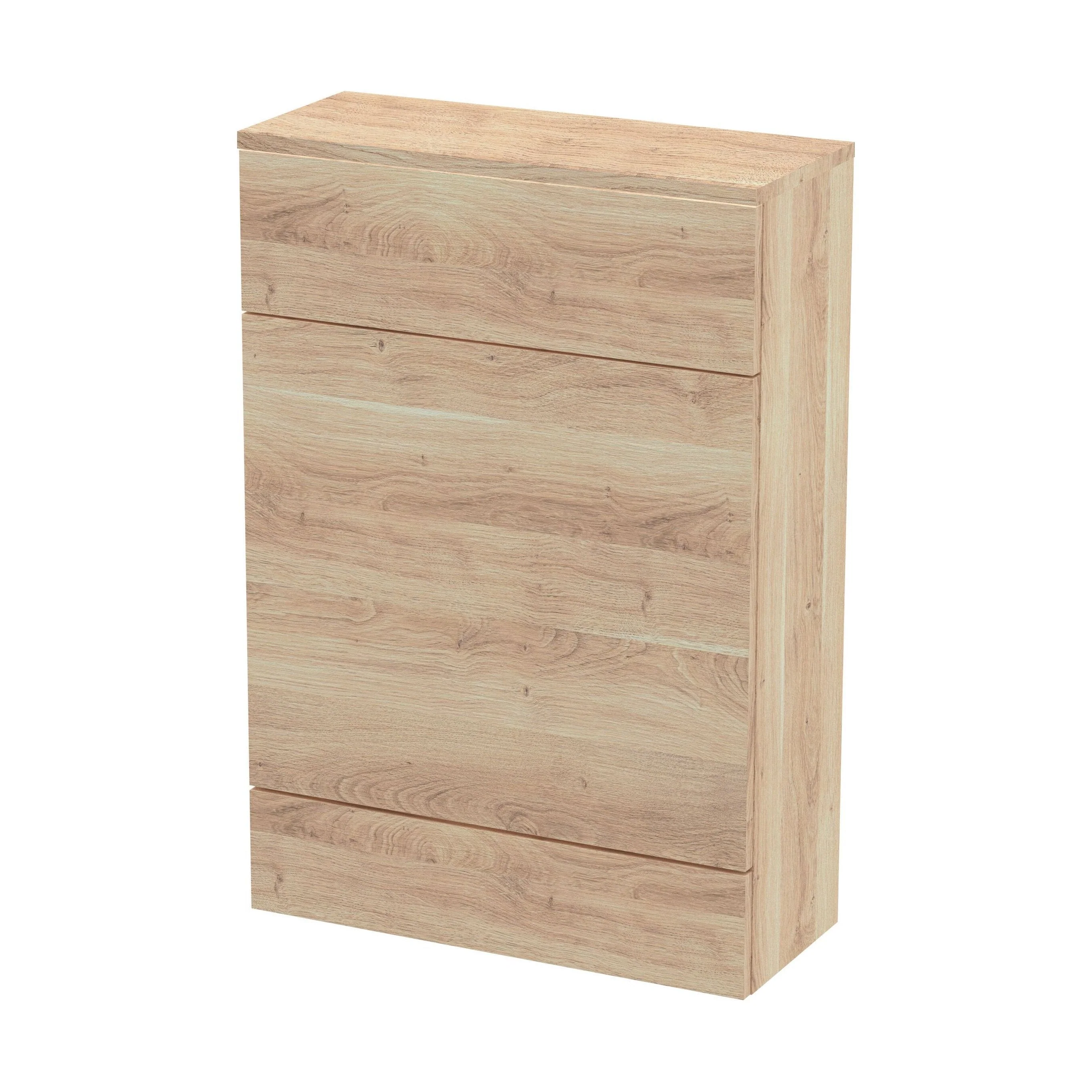 Alrewas Contemporary Floor Standing WC Unit, Bleached Oak, 600mm