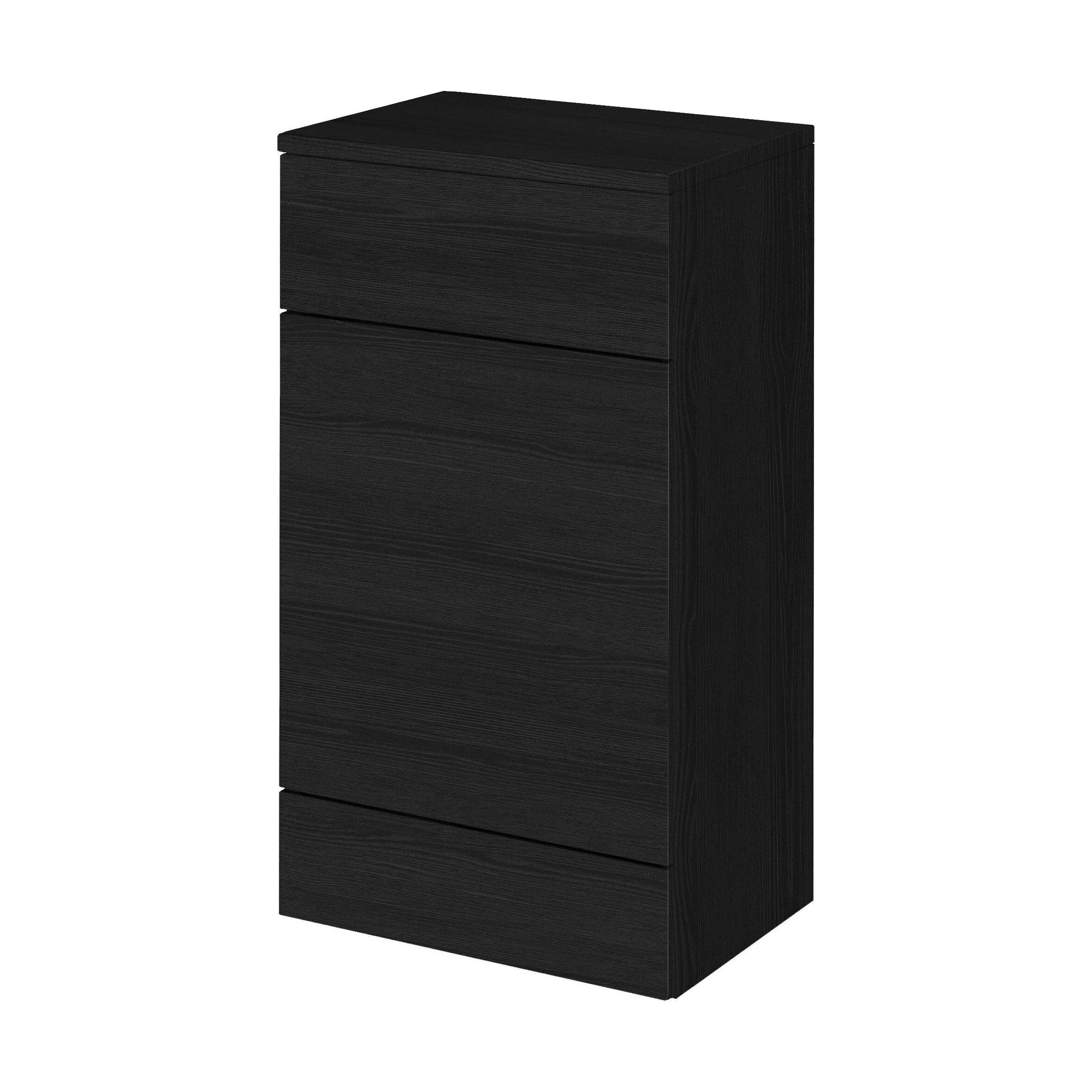 Alrewas Contemporary Floor Standing WC Unit with Coordinating Worktop, Charcoal Black, 500mm