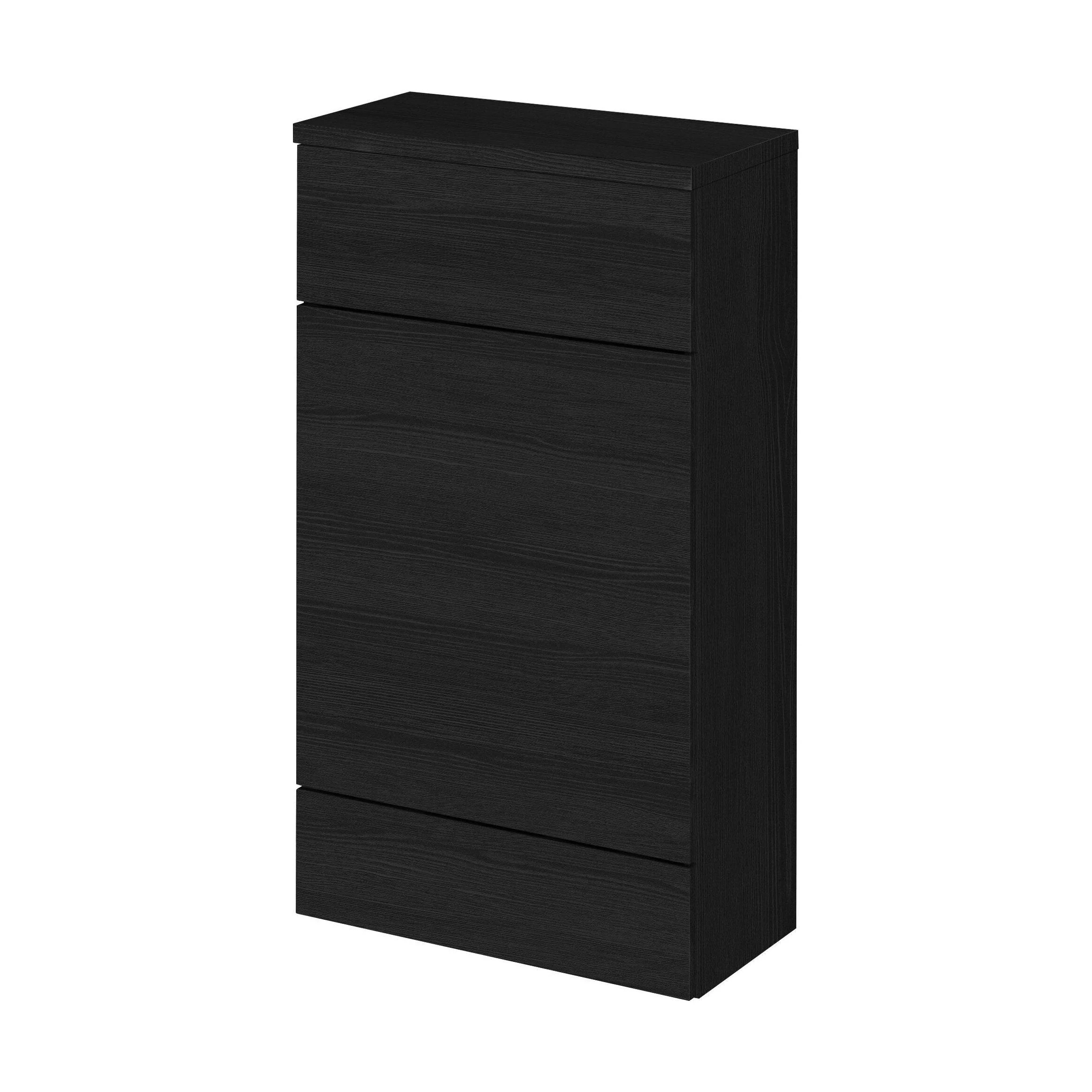 Alrewas Contemporary Floor Standing WC Unit with Coordinating Worktop, Charcoal Black, 500mm