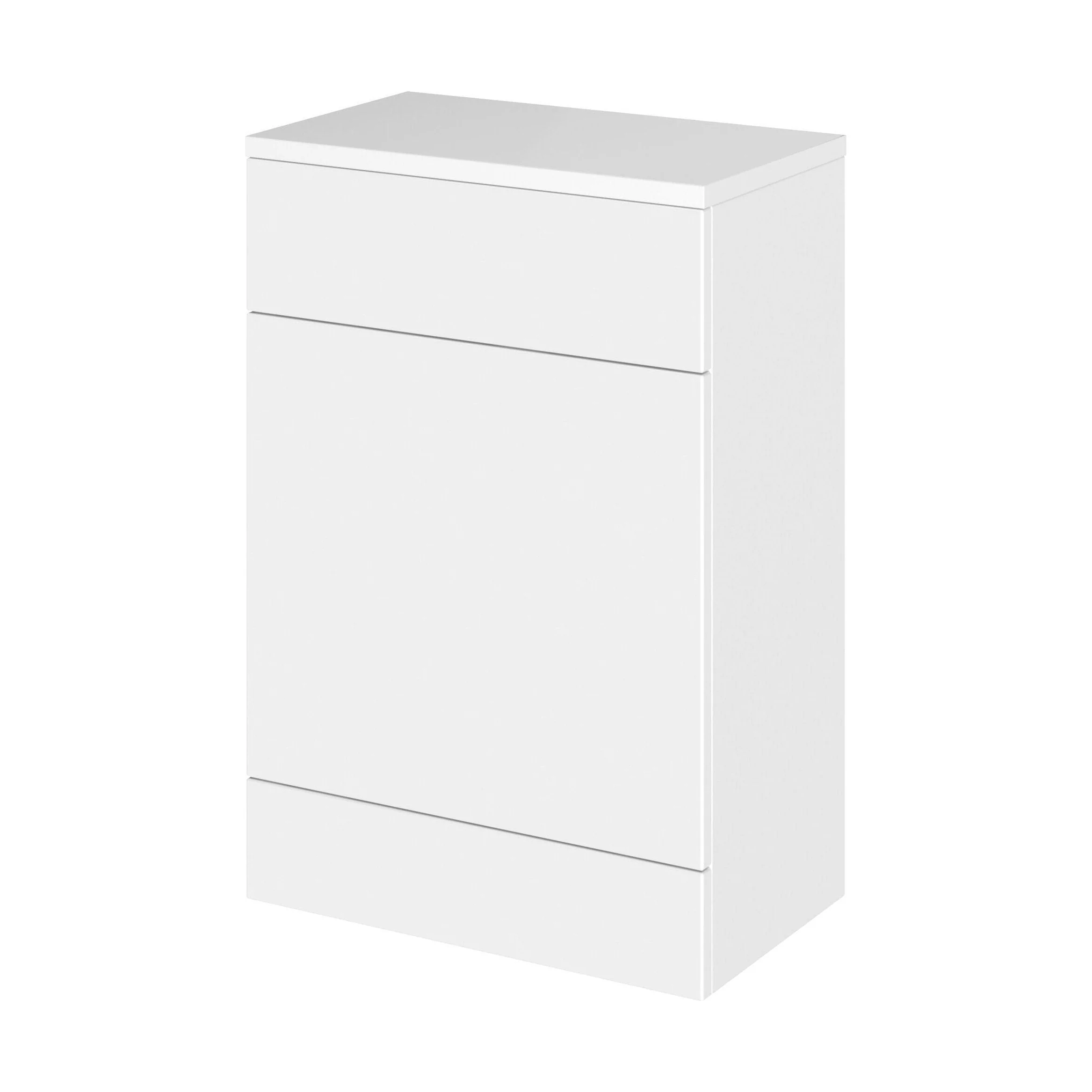 Alrewas Contemporary Floor Standing WC Unit with Coordinating Worktop, Gloss White, 600mm
