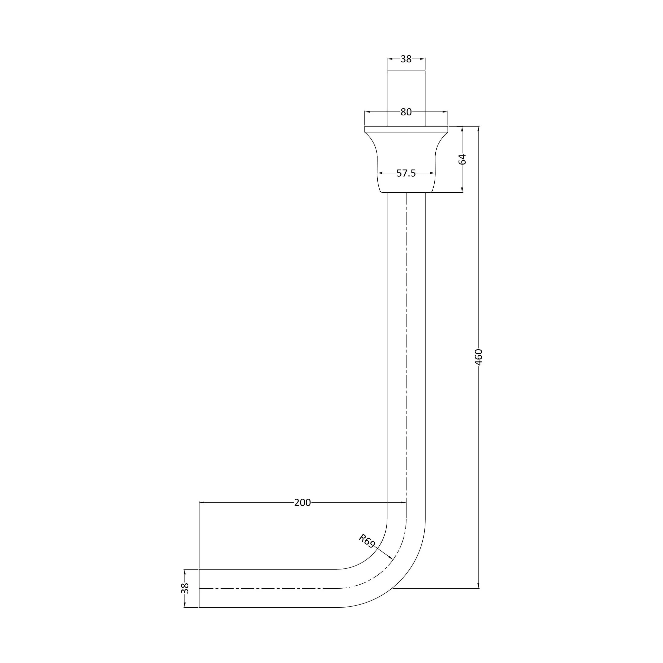 Balterley Traditional Low Level Flush Pipe Pack - Chrome - Image 2