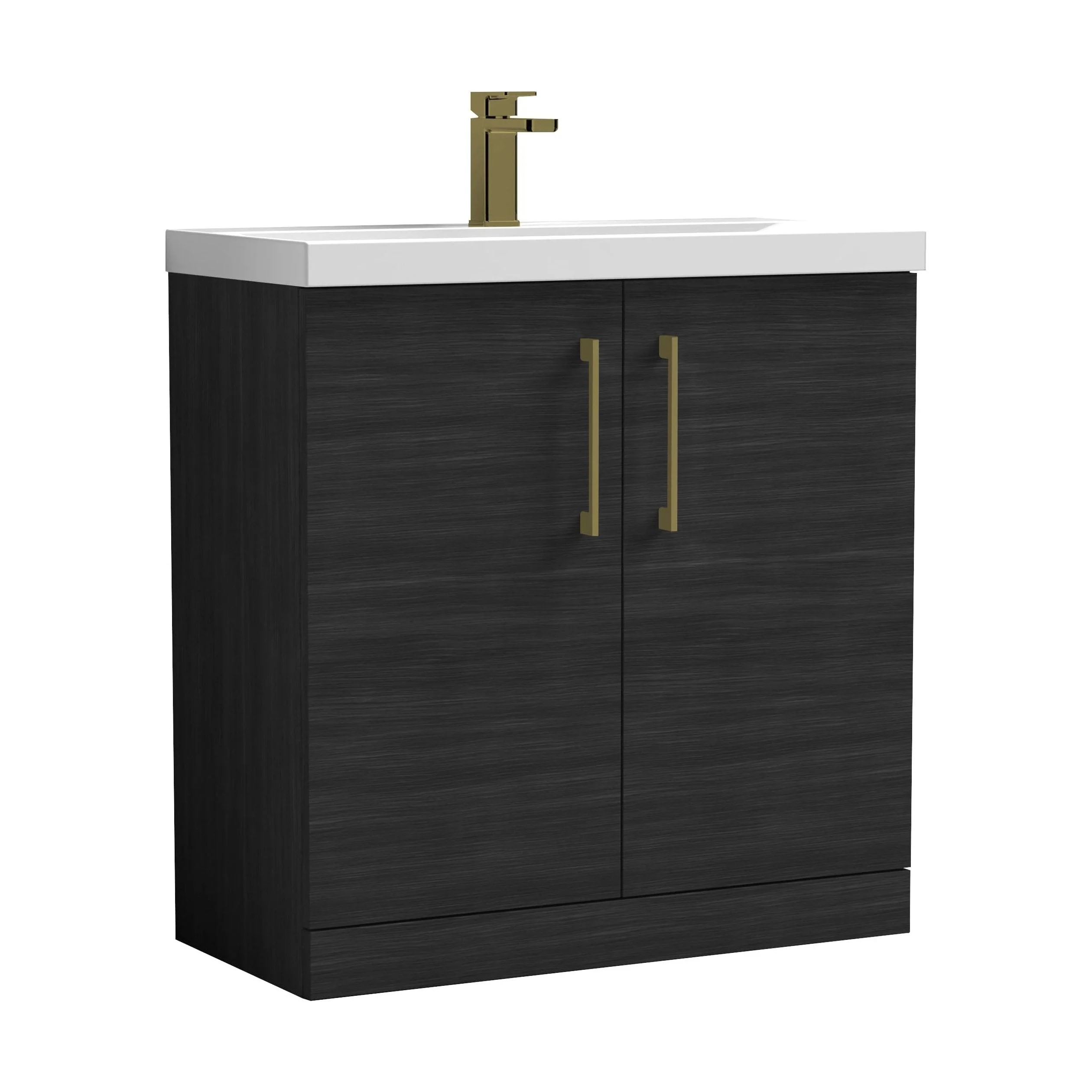 Bramshall Floor Standing 2 Door Vanity Basin Unit with Mid-Edge Basin, 500mm, Choice of Colour and Handle Finish - Image 104