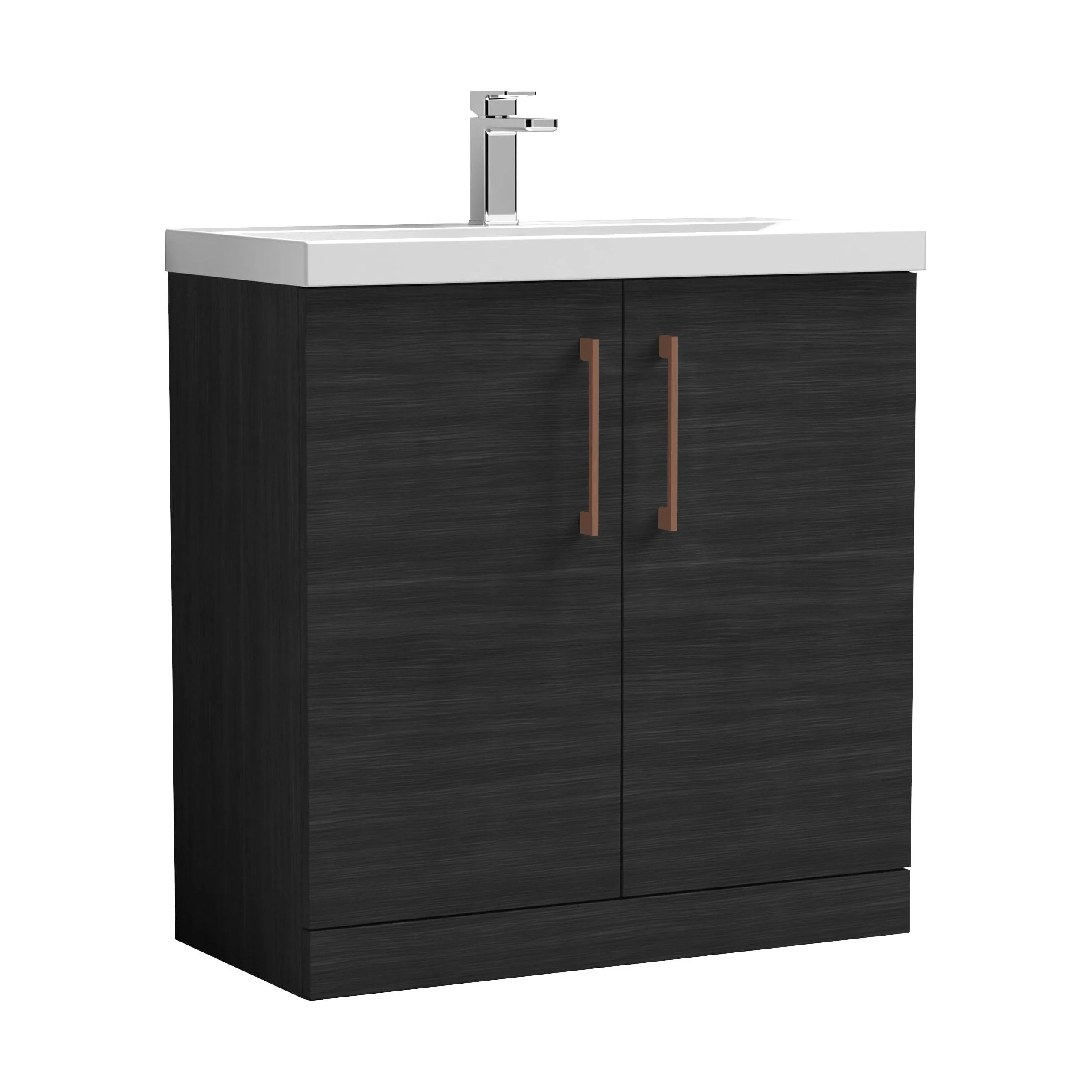 Bramshall Floor Standing 2 Door Vanity Basin Unit with Mid-Edge Basin, 500mm, Choice of Colour and Handle Finish - Image 106