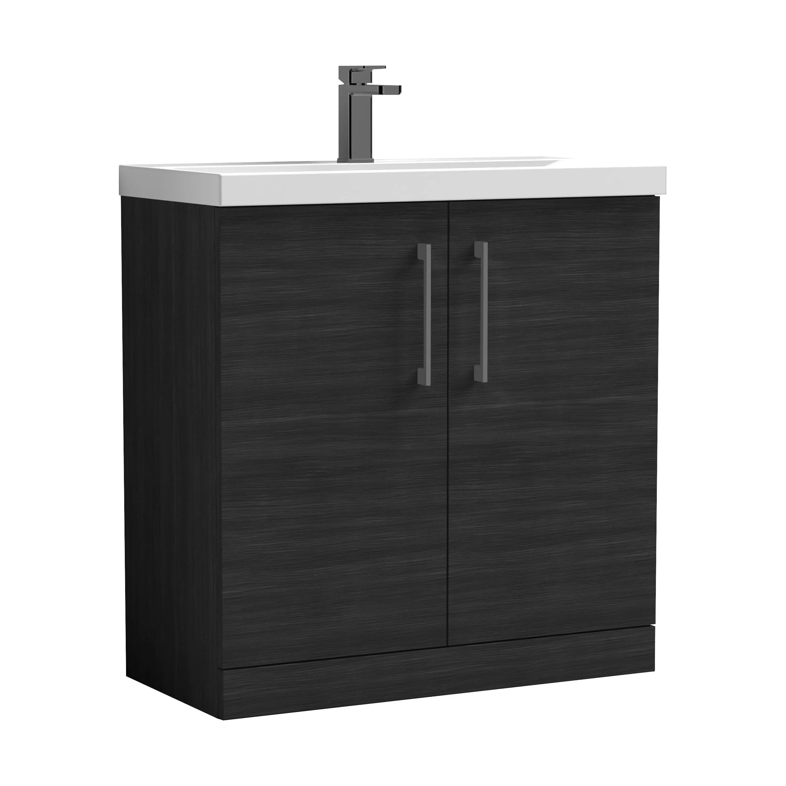 Bramshall Floor Standing 2 Door Vanity Basin Unit with Mid-Edge Basin, 500mm, Choice of Colour and Handle Finish - Image 107