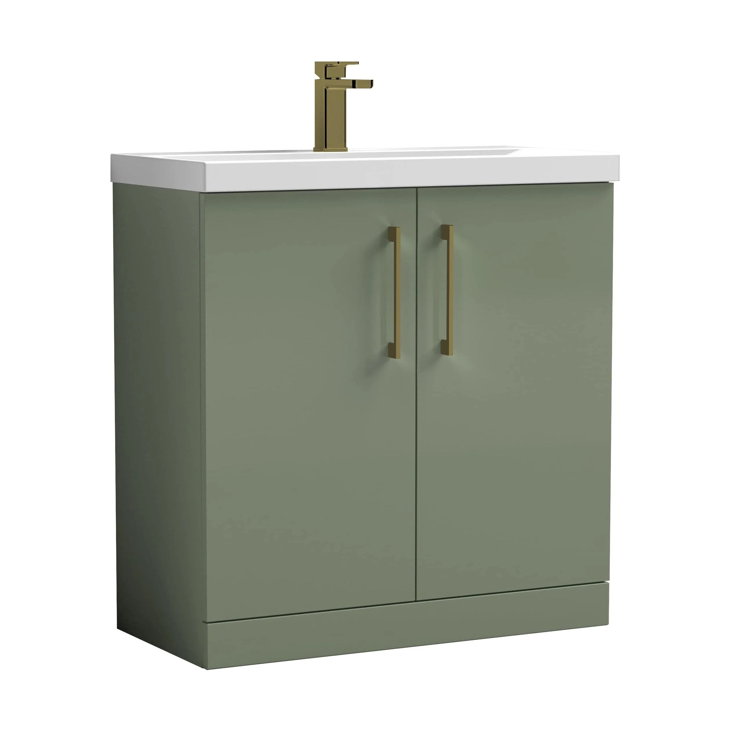 Bramshall Floor Standing 2 Door Vanity Basin Unit with Mid-Edge Basin, 500mm, Choice of Colour and Handle Finish - Image 118