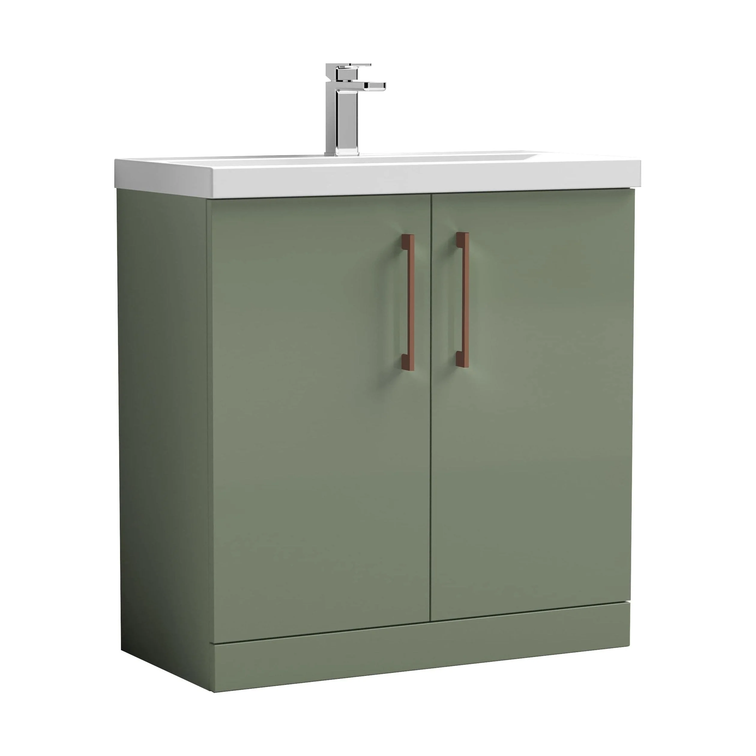 Bramshall Floor Standing 2 Door Vanity Basin Unit with Mid-Edge Basin, 500mm, Choice of Colour and Handle Finish - Image 120
