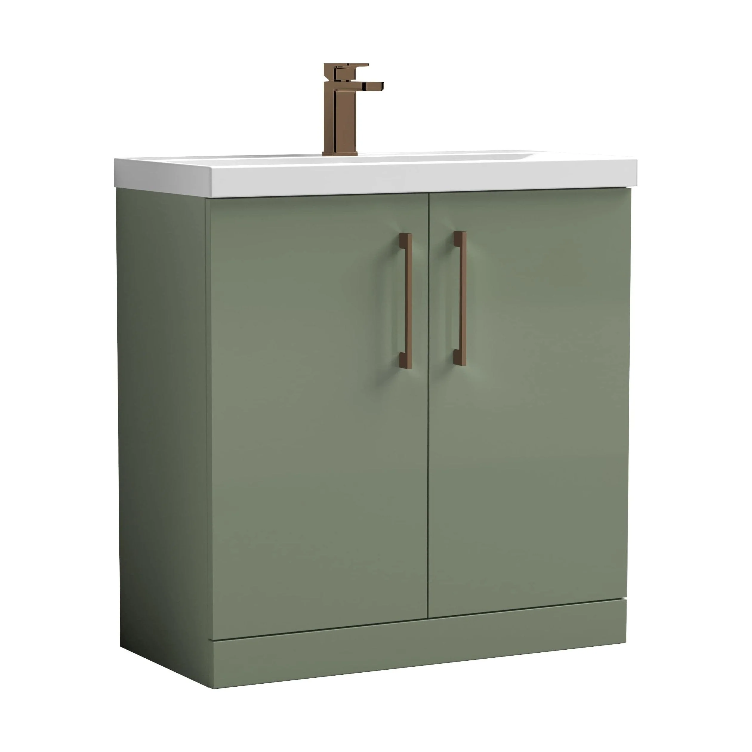 Bramshall Floor Standing 2 Door Vanity Basin Unit with Mid-Edge Basin, 500mm, Choice of Colour and Handle Finish - Image 121