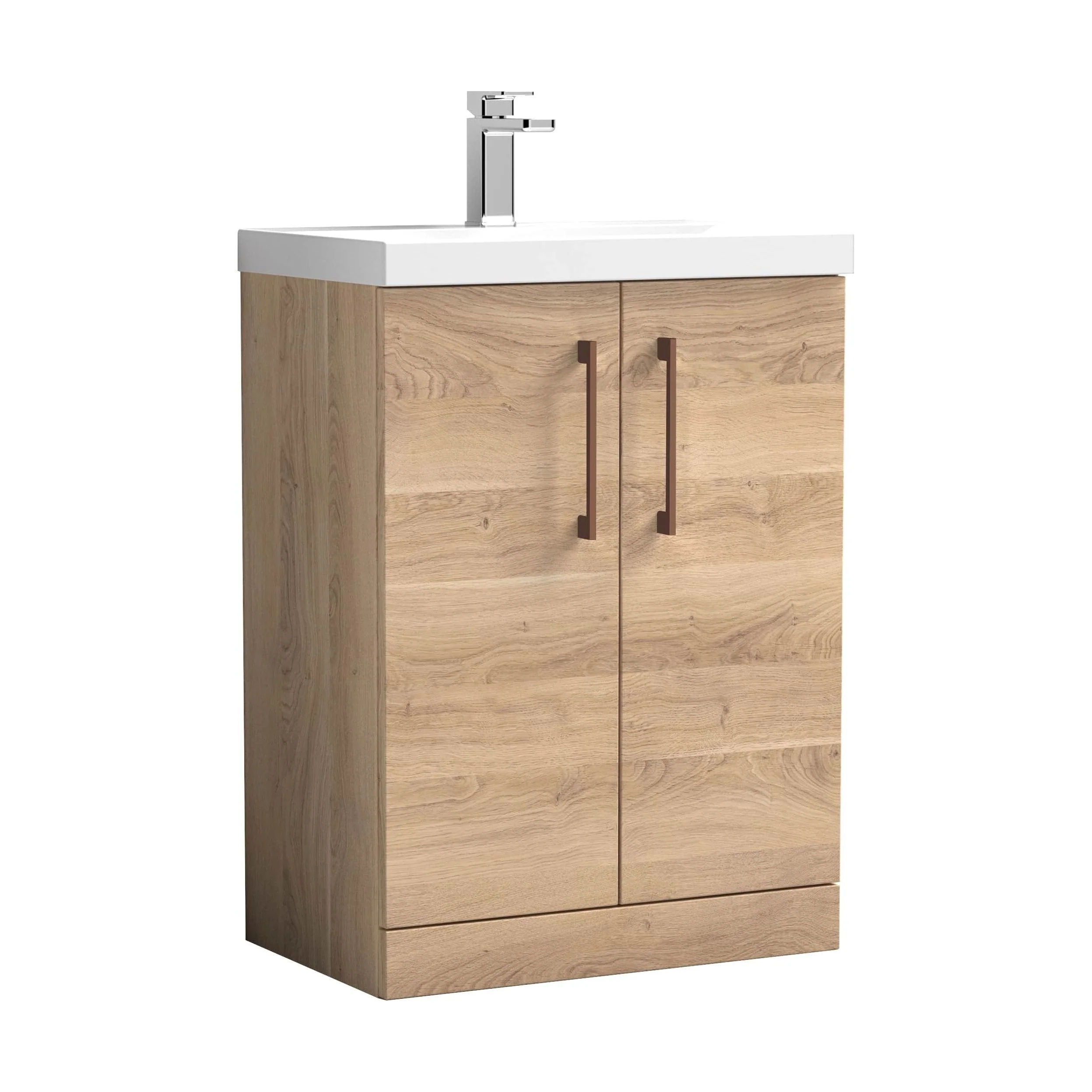 Bramshall Floor Standing 2 Door Vanity Basin Unit with Mid-Edge Basin, 500mm, Choice of Colour and Handle Finish - Image 82