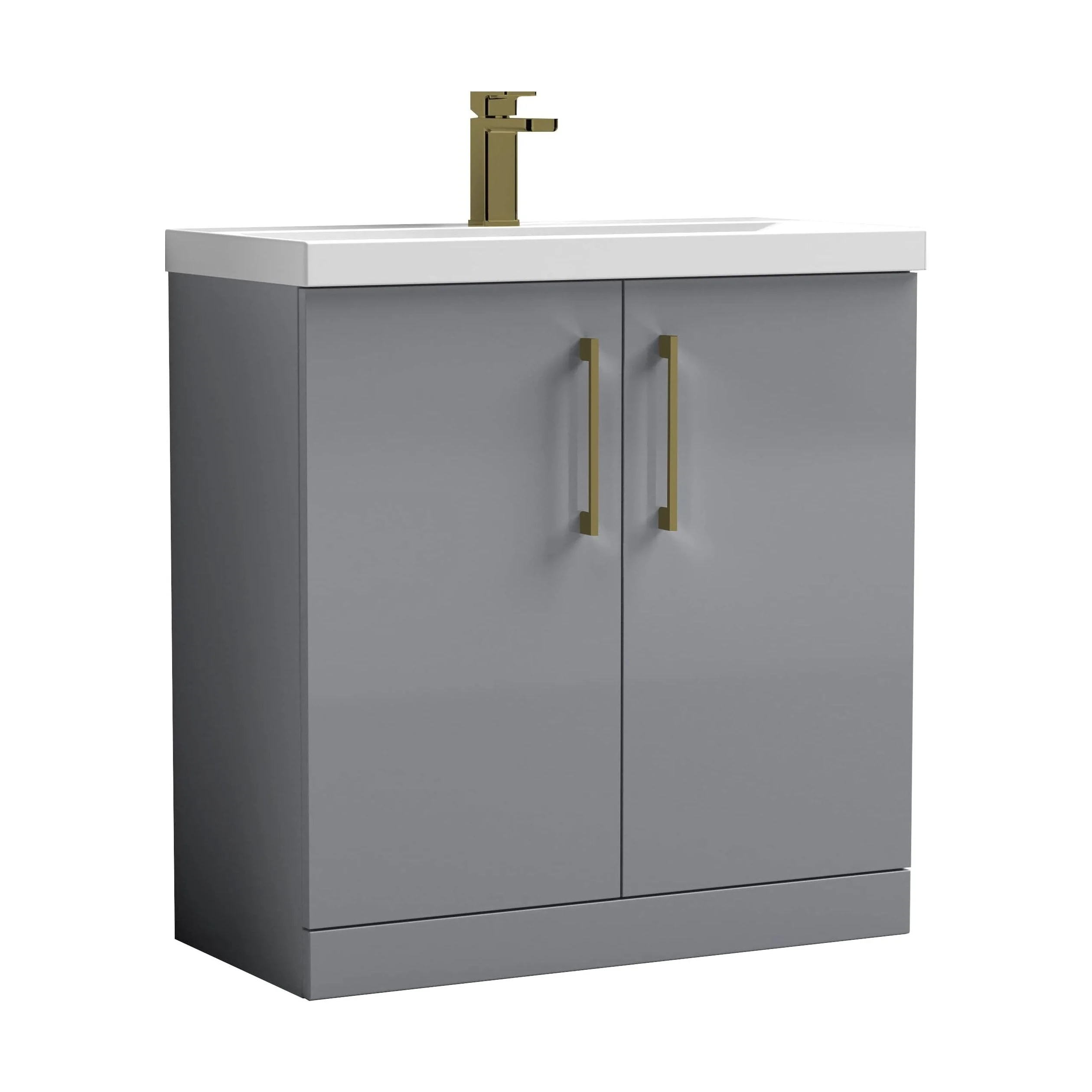 Bramshall Floor Standing 2 Door Vanity Basin Unit with Mid-Edge Basin, 600mm, Choice of Colour and Handle Finish - Image 40