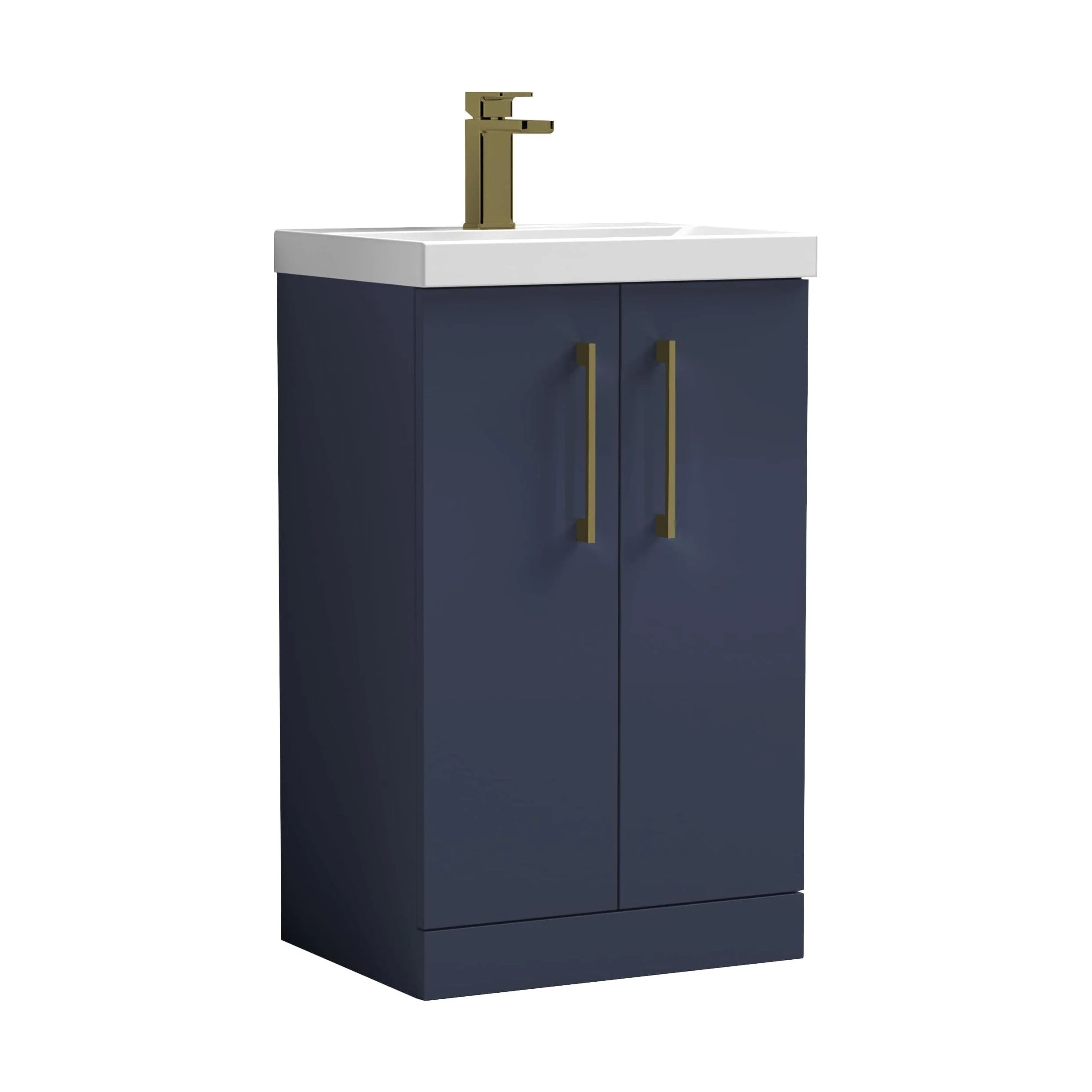Bramshall Floor Standing 2 Door Vanity Basin Unit with Mid-Edge Basin, 600mm, Choice of Colour and Handle Finish - Image 60