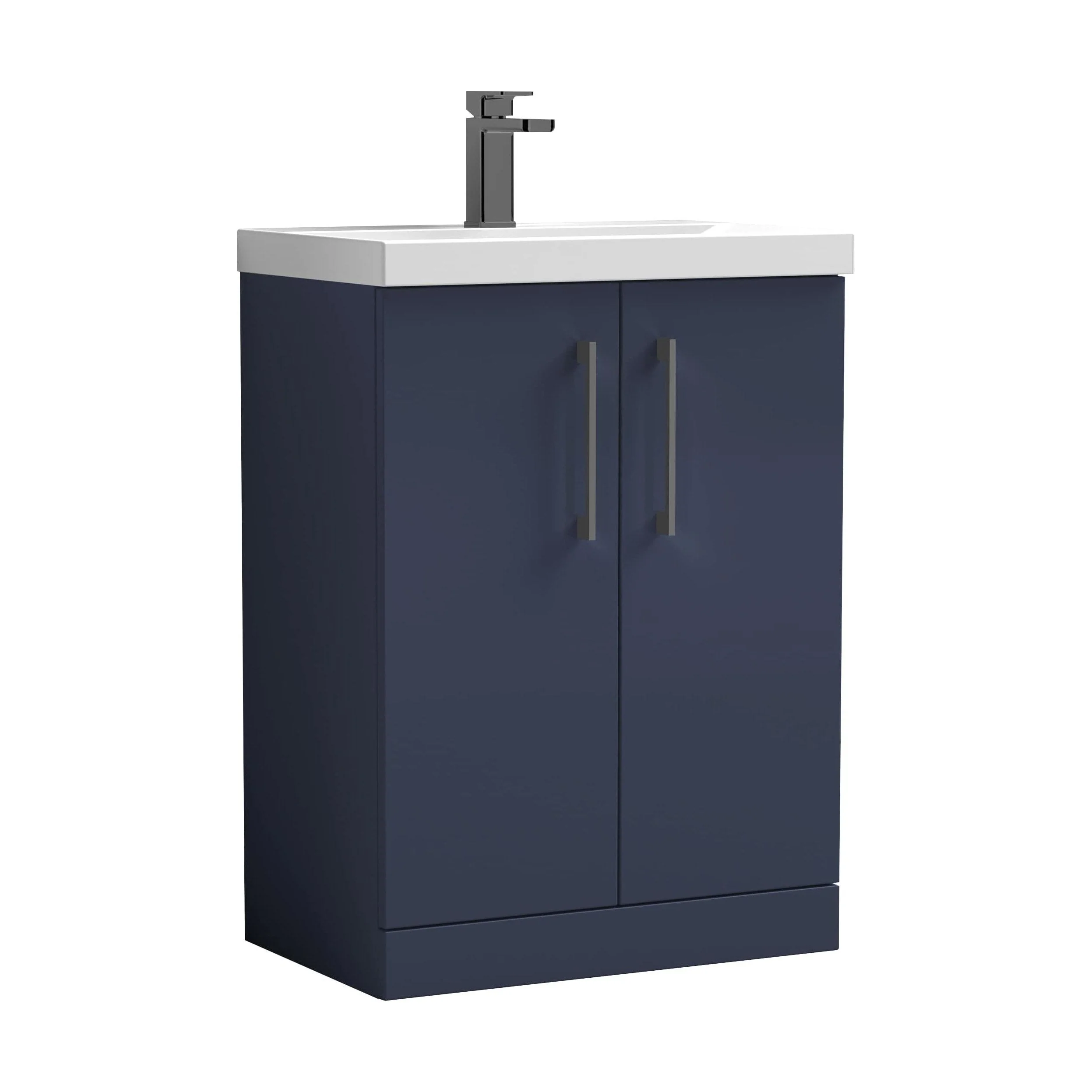 Bramshall Floor Standing 2 Door Vanity Basin Unit with Mid-Edge Basin, 600mm, Choice of Colour and Handle Finish - Image 69