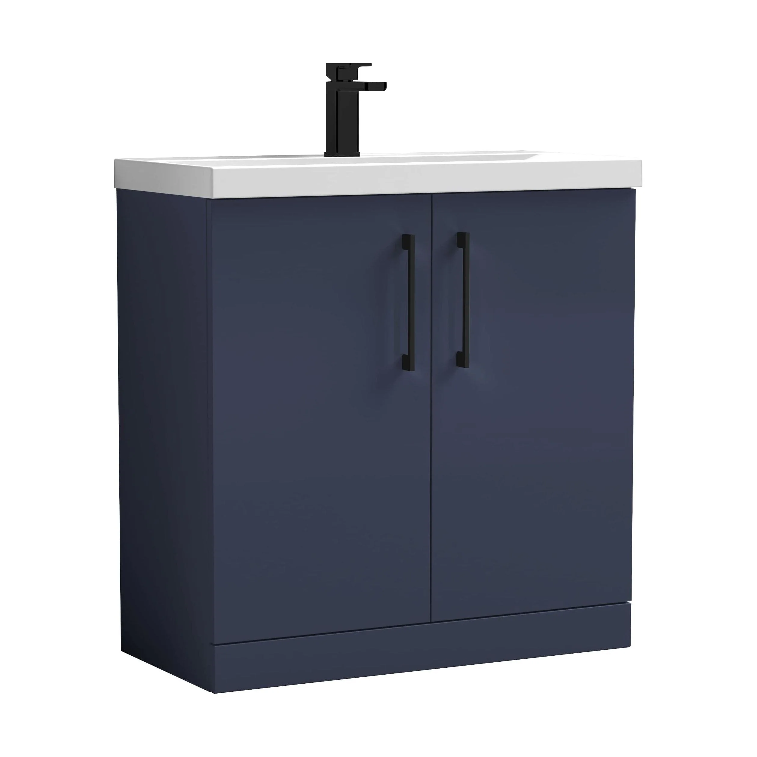 Bramshall Floor Standing 2 Door Vanity Basin Unit with Mid-Edge Basin, 600mm, Choice of Colour and Handle Finish - Image 71