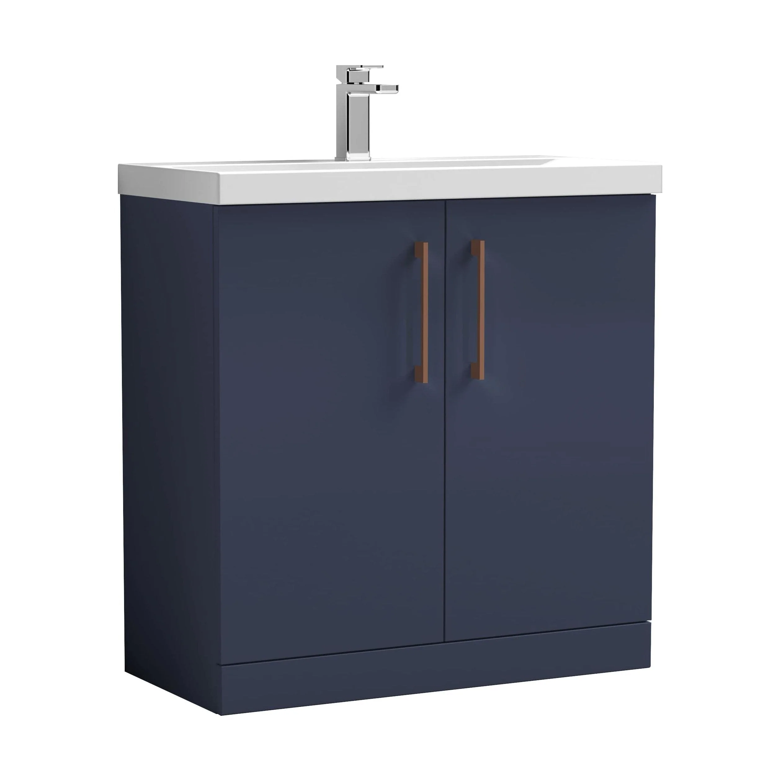 Bramshall Floor Standing 2 Door Vanity Basin Unit with Mid-Edge Basin, 600mm, Choice of Colour and Handle Finish - Image 72