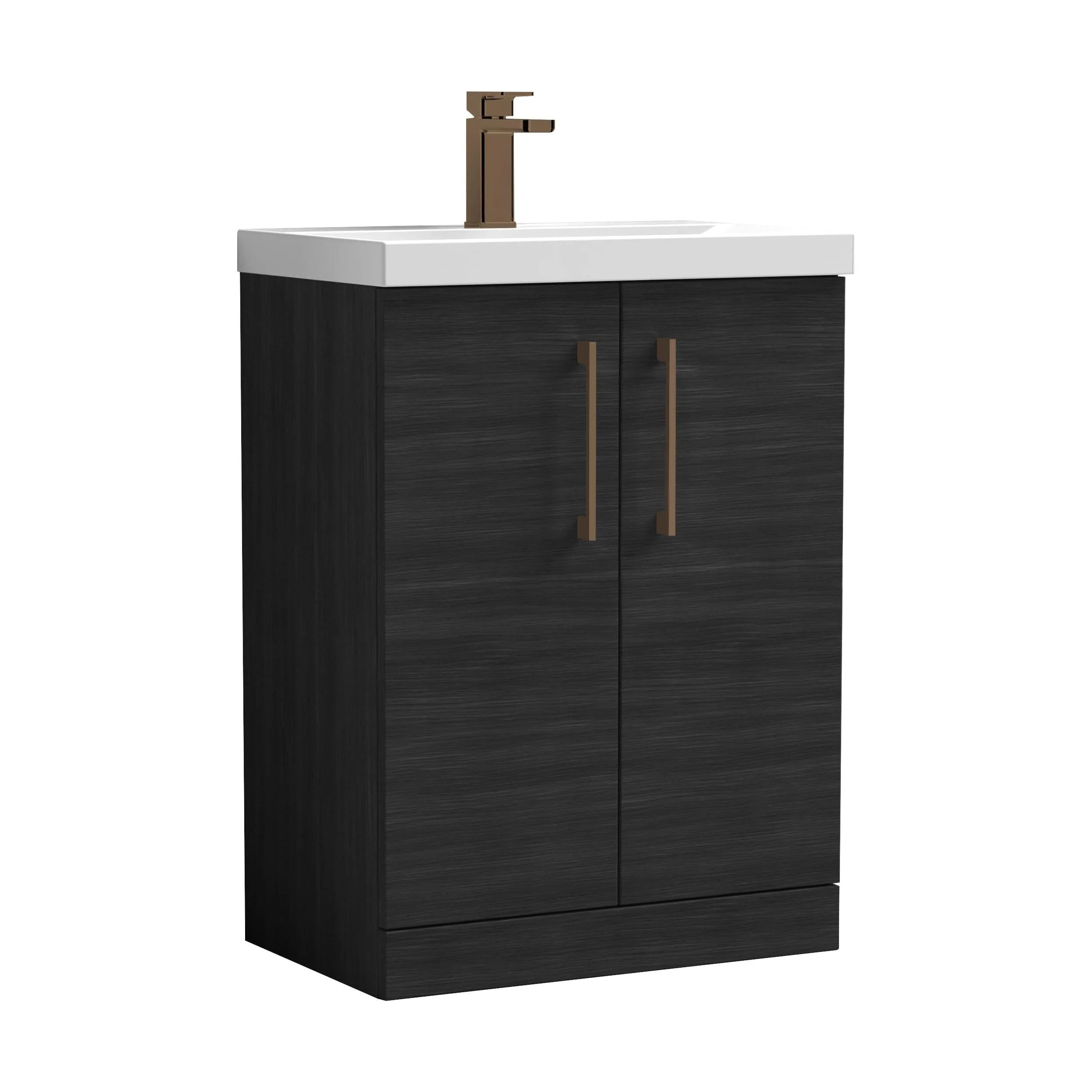 Bramshall Floor Standing 2 Door Vanity Basin Unit with Mid-Edge Basin, 800mm, Choice of Colour and Handle Finish - Image 102