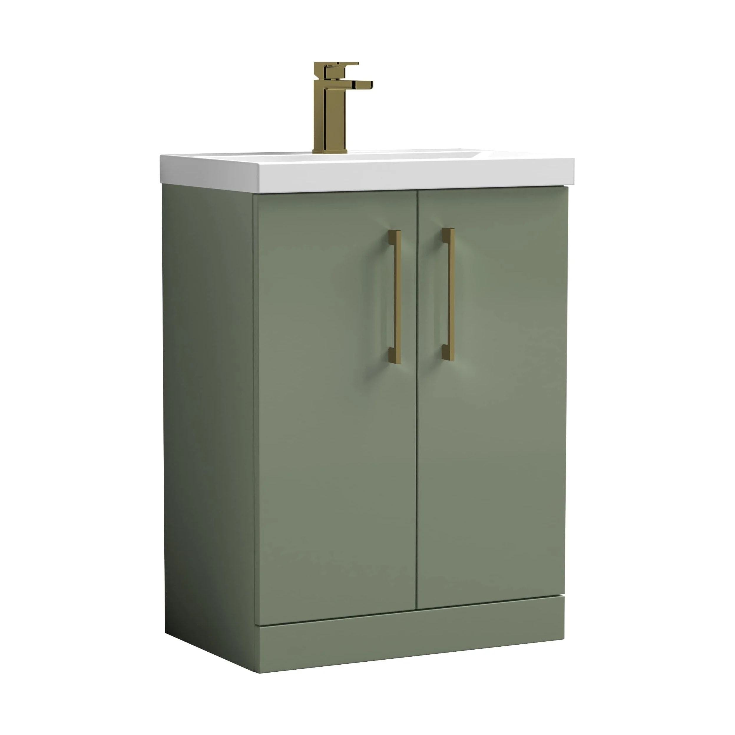 Bramshall Floor Standing 2 Door Vanity Basin Unit with Mid-Edge Basin, 800mm, Choice of Colour and Handle Finish - Image 113