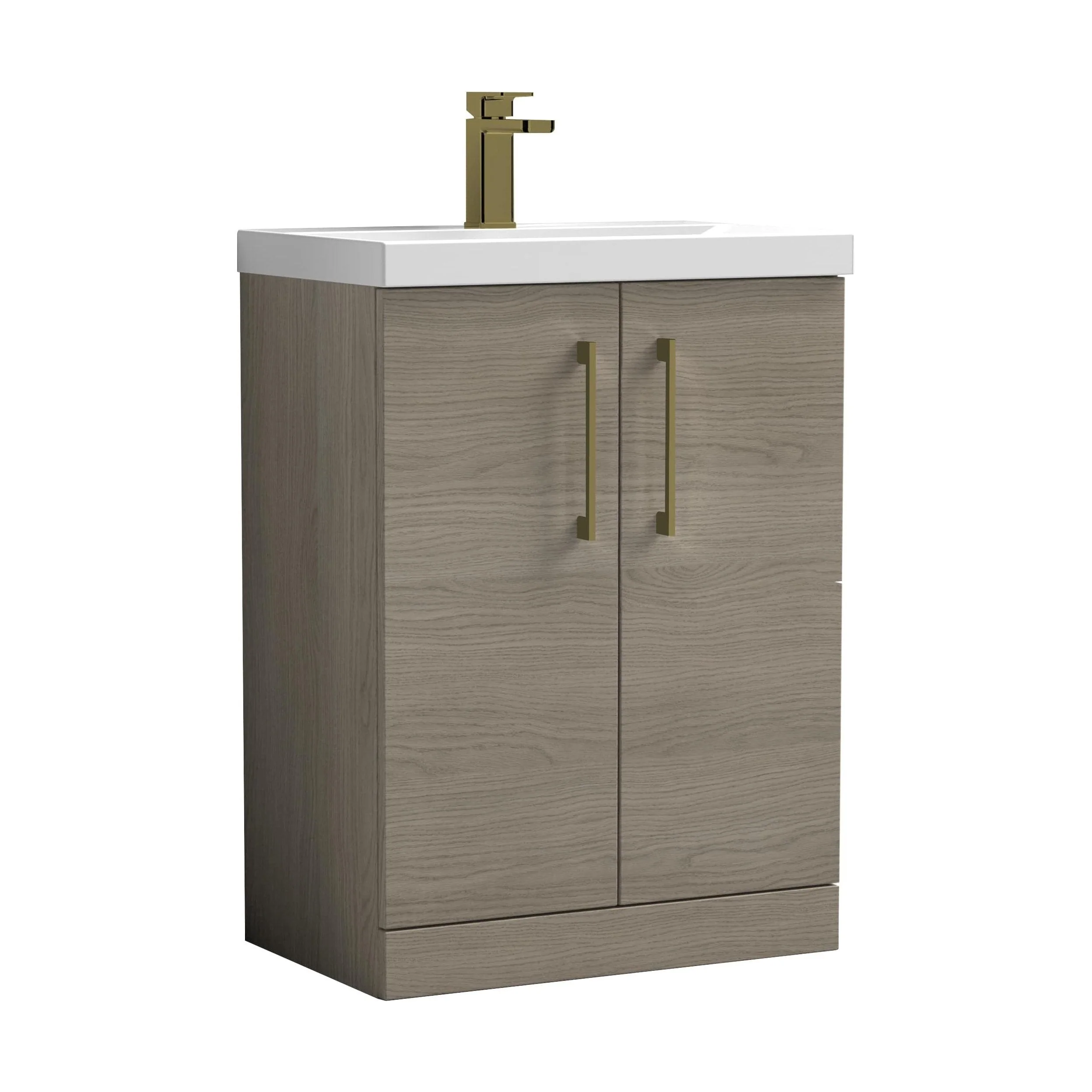Bramshall Floor Standing 2 Door Vanity Basin Unit with Mid-Edge Basin, 800mm, Choice of Colour and Handle Finish - Image 50