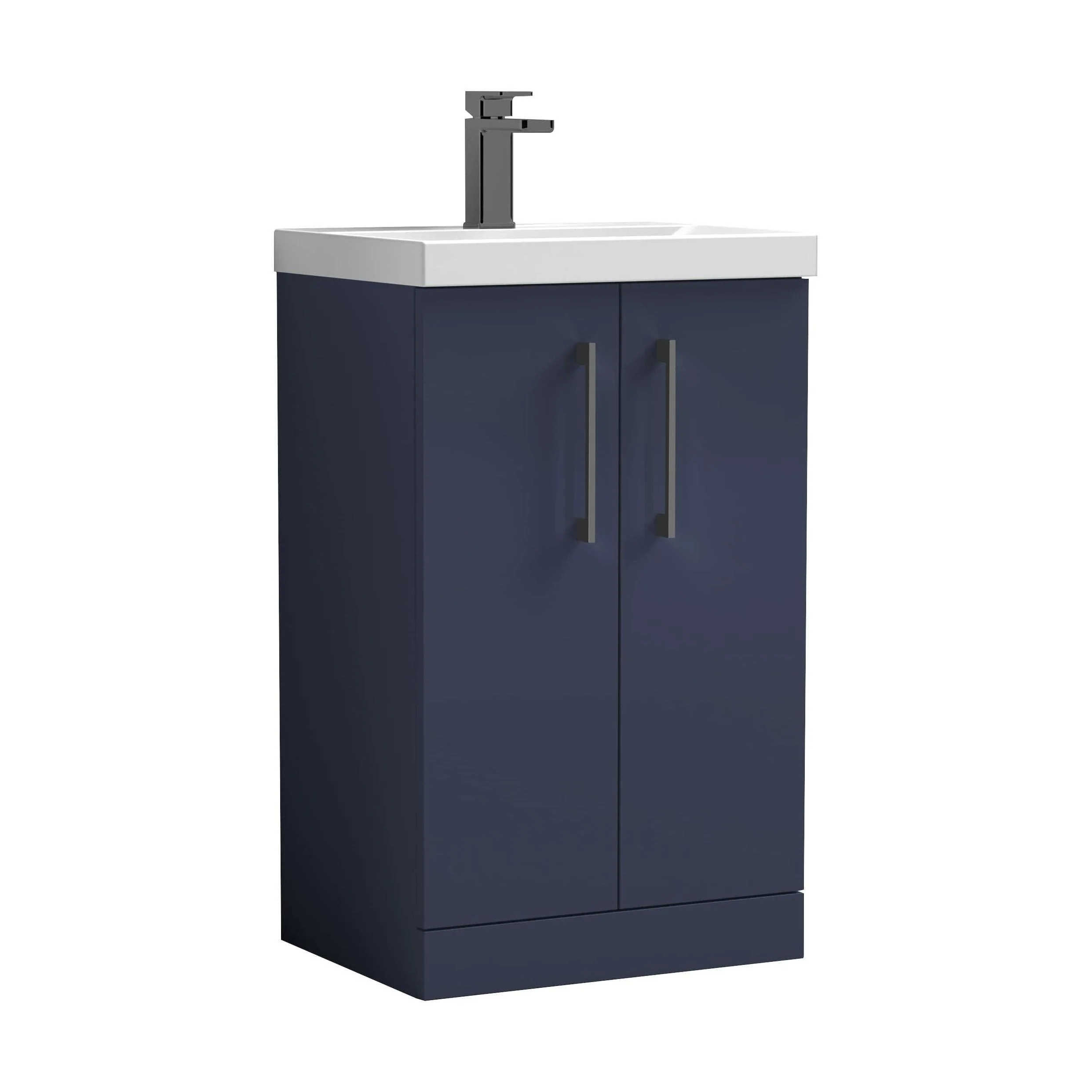 Bramshall Floor Standing 2 Door Vanity Basin Unit with Mid-Edge Basin, 800mm, Choice of Colour and Handle Finish - Image 64