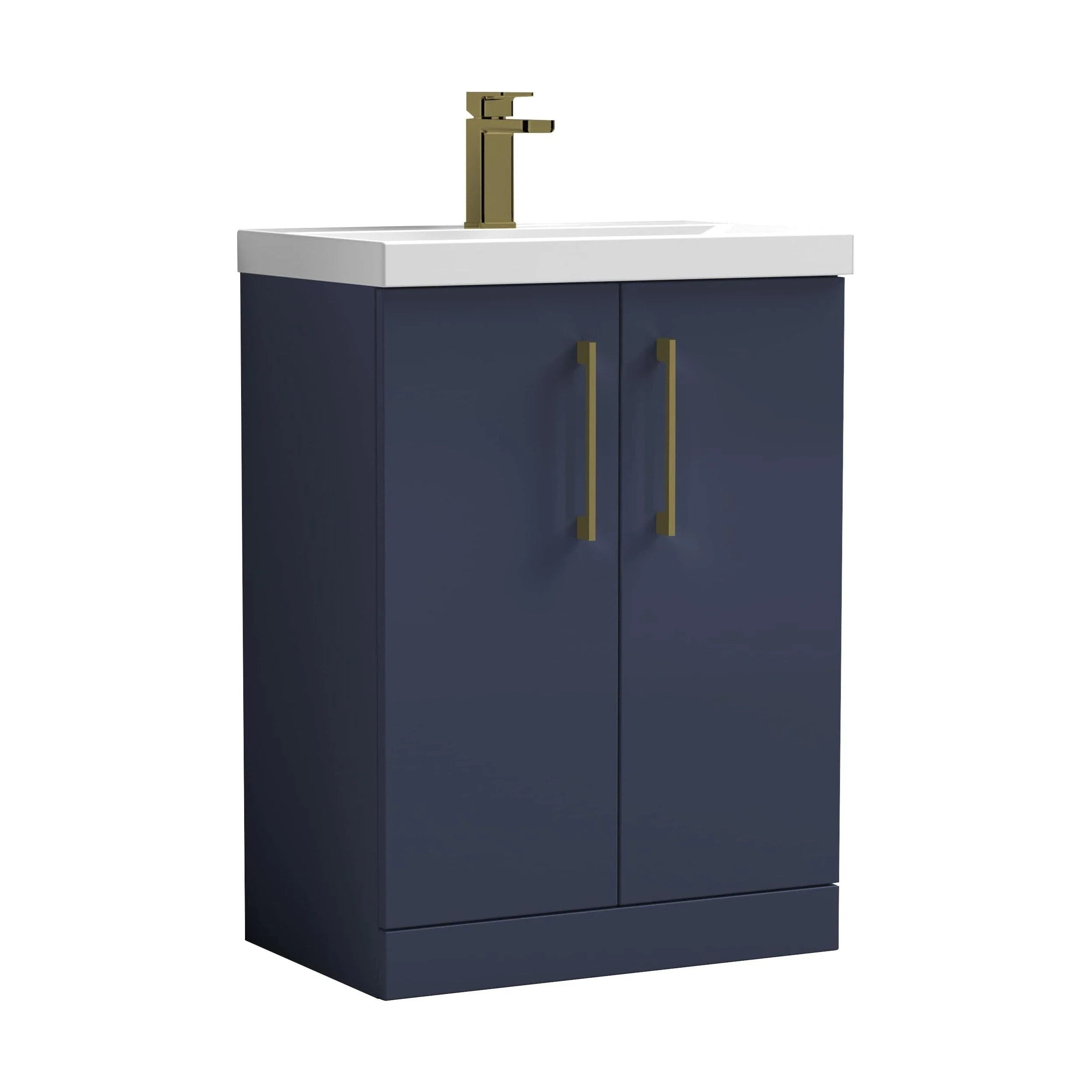 Bramshall Floor Standing 2 Door Vanity Basin Unit with Mid-Edge Basin, 800mm, Choice of Colour and Handle Finish - Image 65