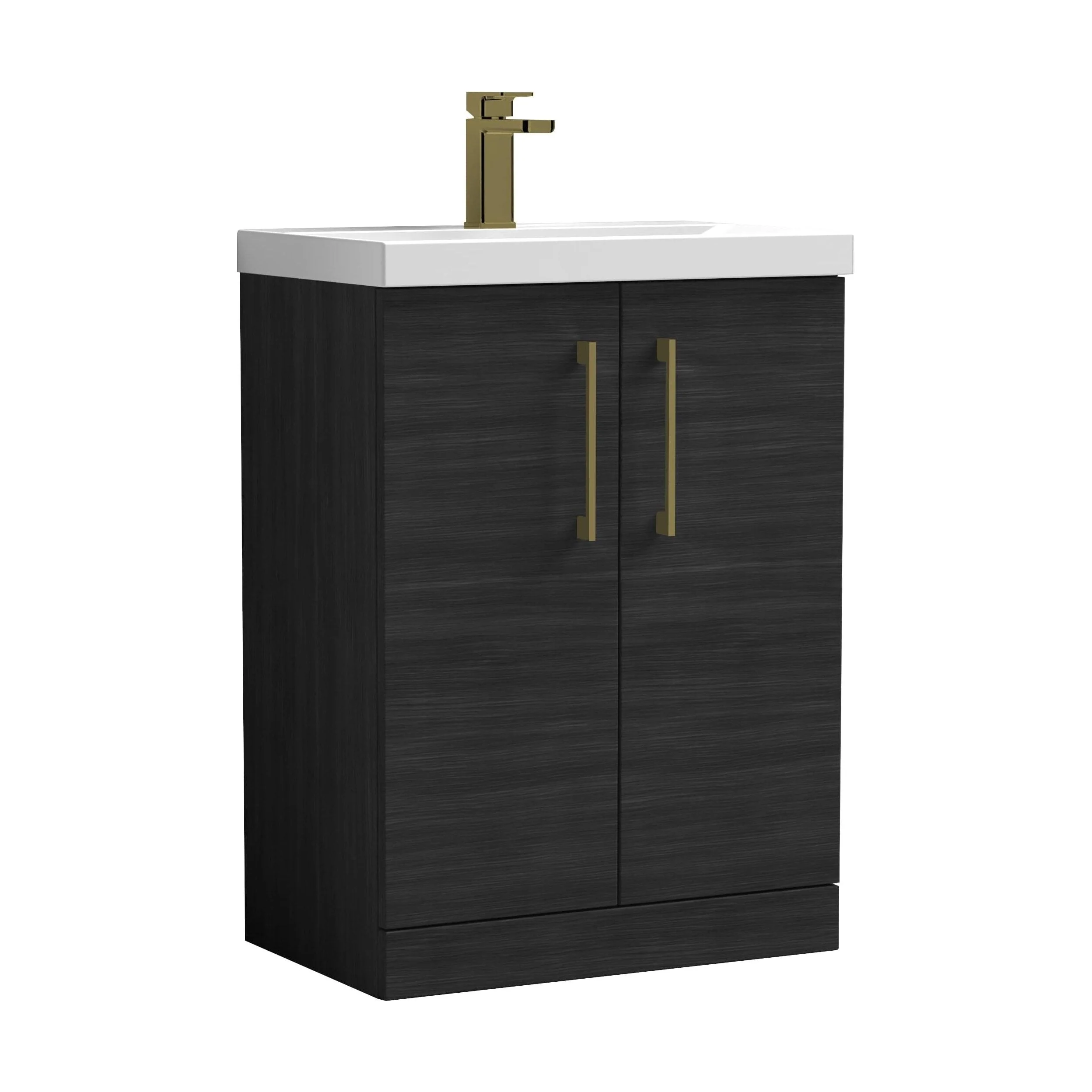 Bramshall Floor Standing 2 Door Vanity Basin Unit with Mid-Edge Basin, 800mm, Choice of Colour and Handle Finish - Image 99