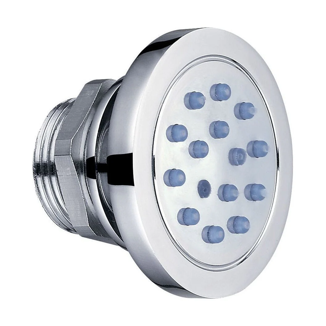 Balterley Bathroom Adjustable Round Body Jet Solid Brass Construction, 10.5 cm Diameter - Chrome Finish