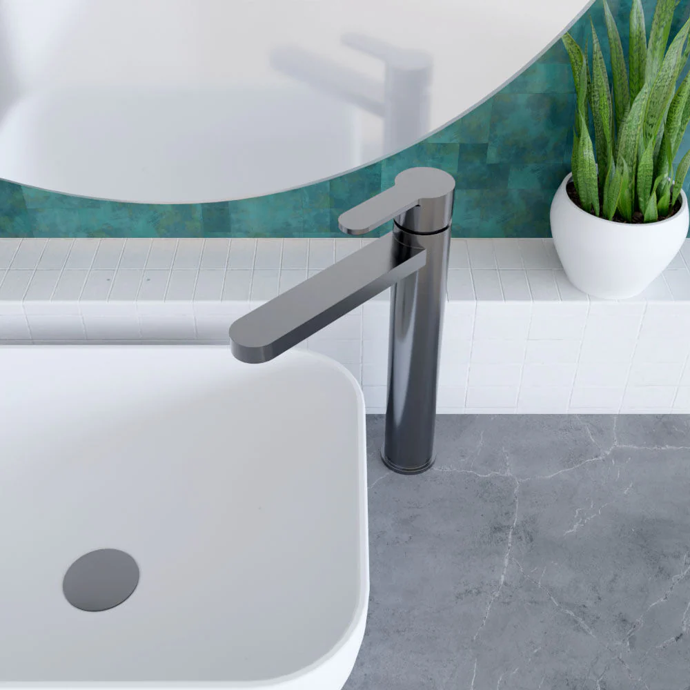 Consall Round High-Rise Mono Basin Mixer Tap, 290 x 52 x 187mm - Choice of Finish - Image 14