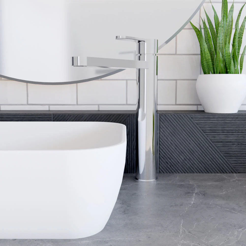 Consall Round High-Rise Mono Basin Mixer Tap, 290 x 52 x 187mm - Choice of Finish - Image 7