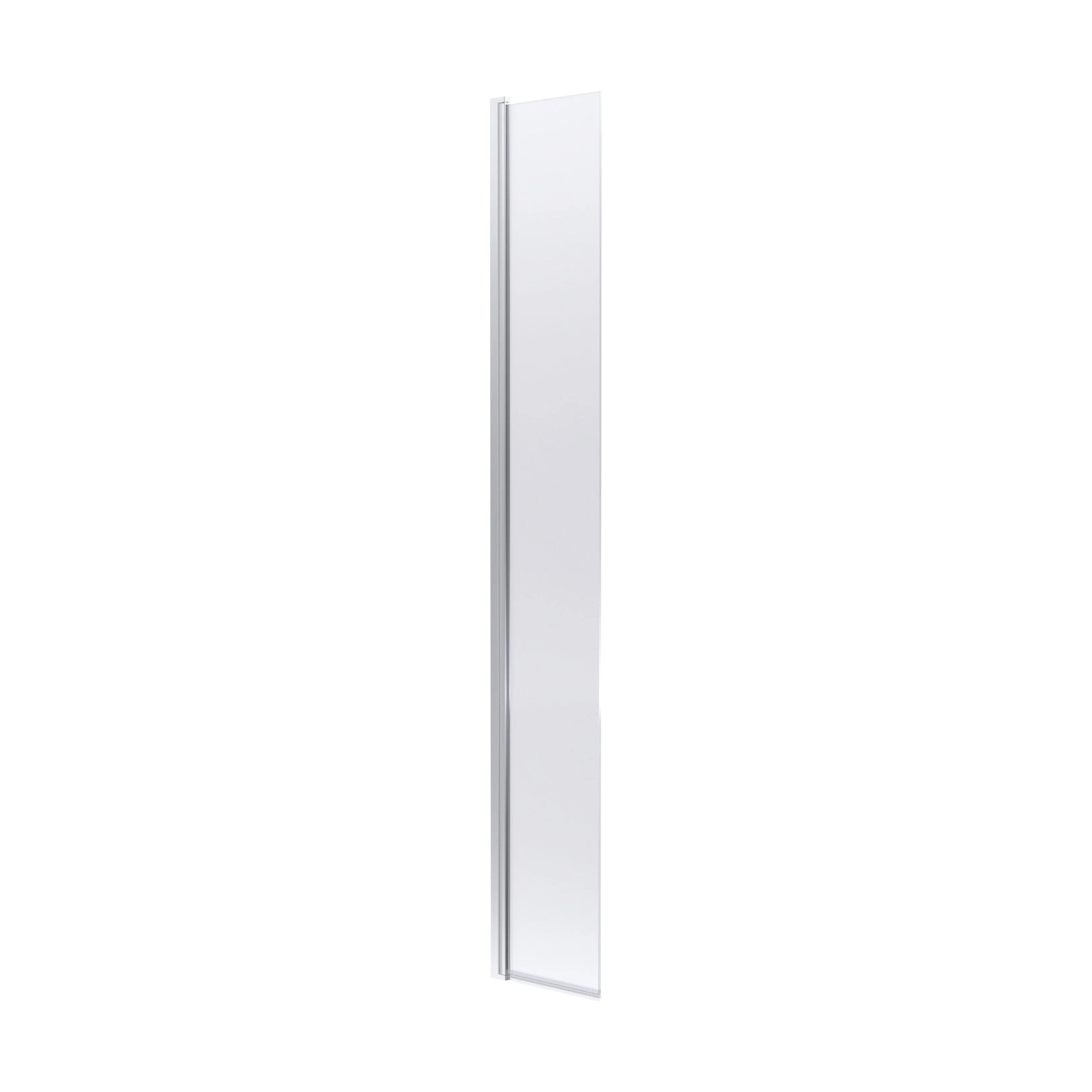 Balterley Contemporary Bathroom 8mm Glass Hinged Flipper Wetroom Screen, Chrome Fininsh, 1950 x 322 x 27mm