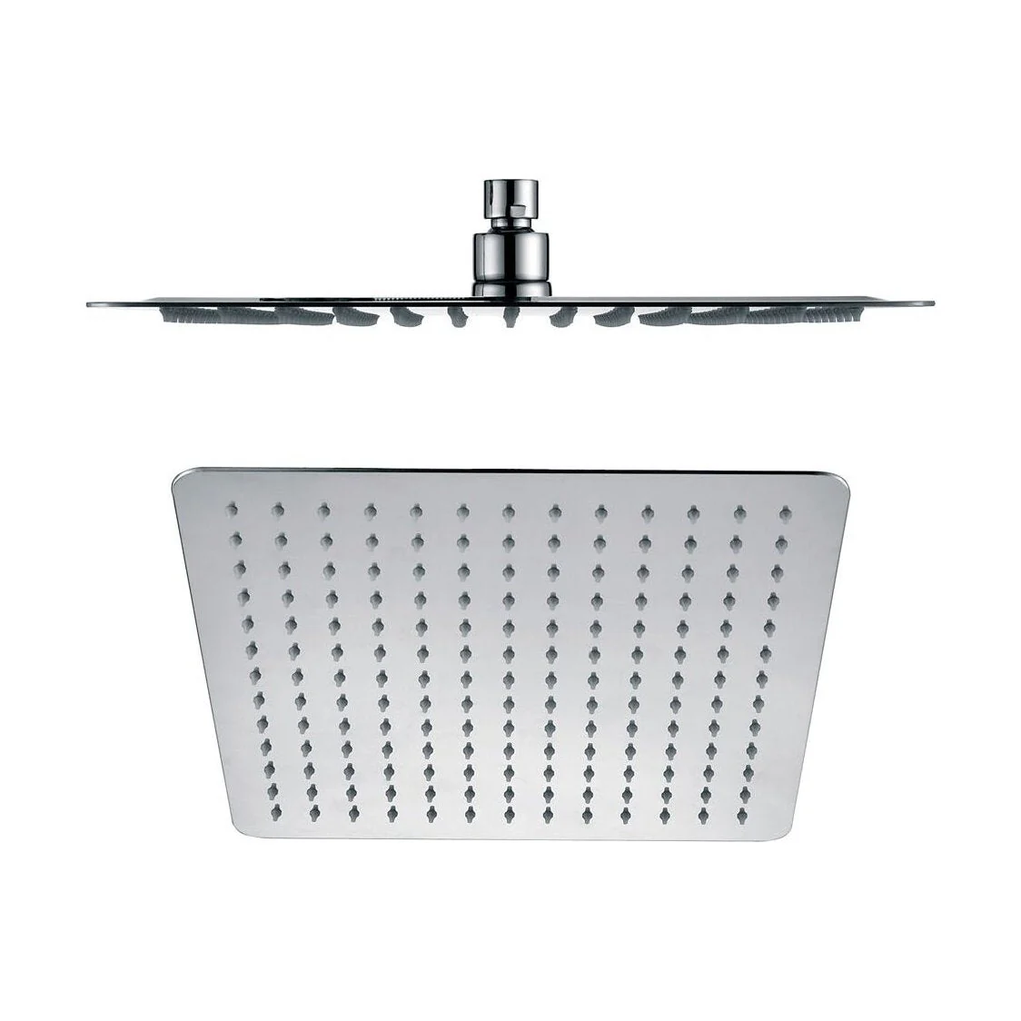 Balterley Deluxe Square Fixed Ultra Thin Slimline Shower Head Durable Stainless Steel Construction, 300x300mm - Chrome Finish