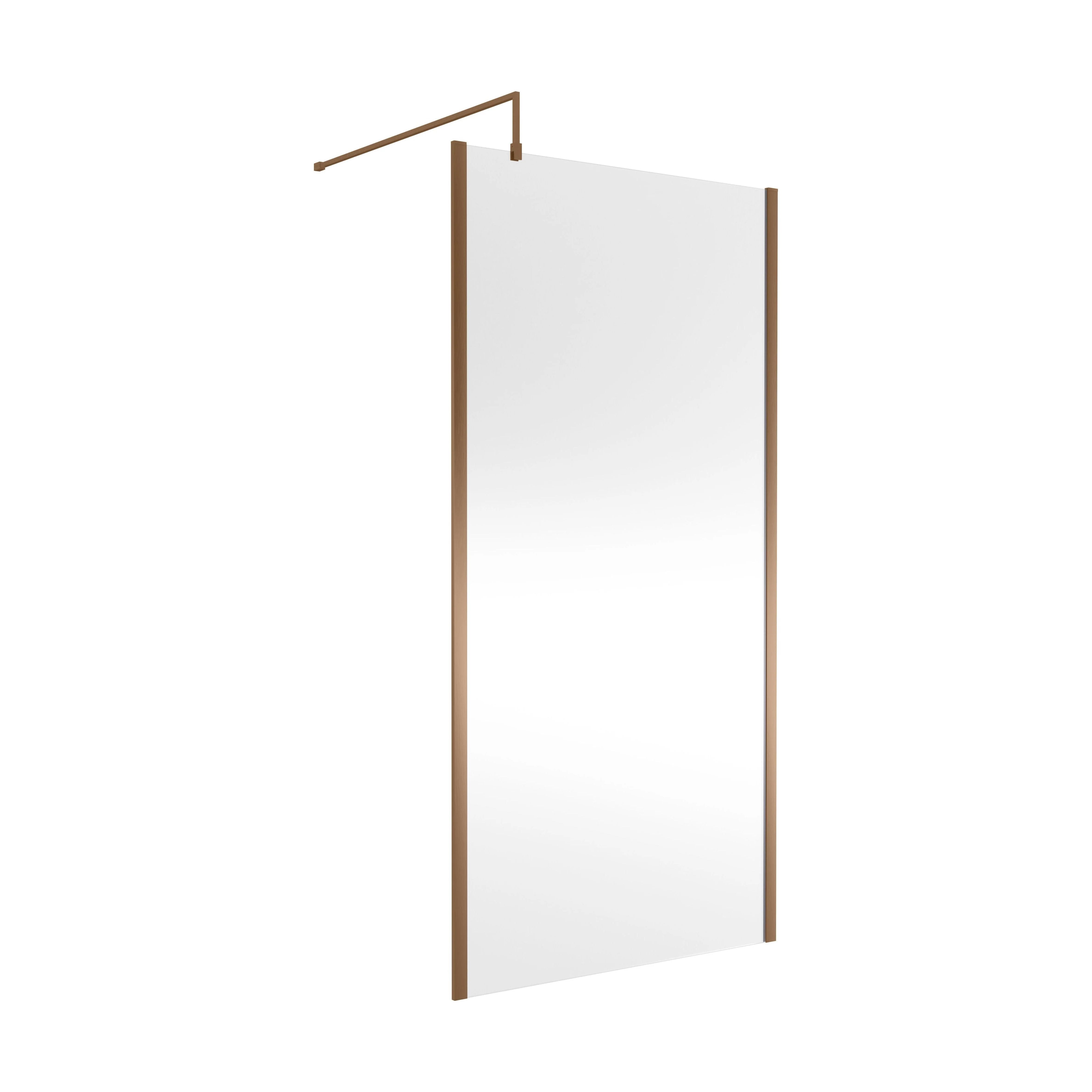 Balterley Framed Wetroom Screen, 1000mm, Brushed Bronze