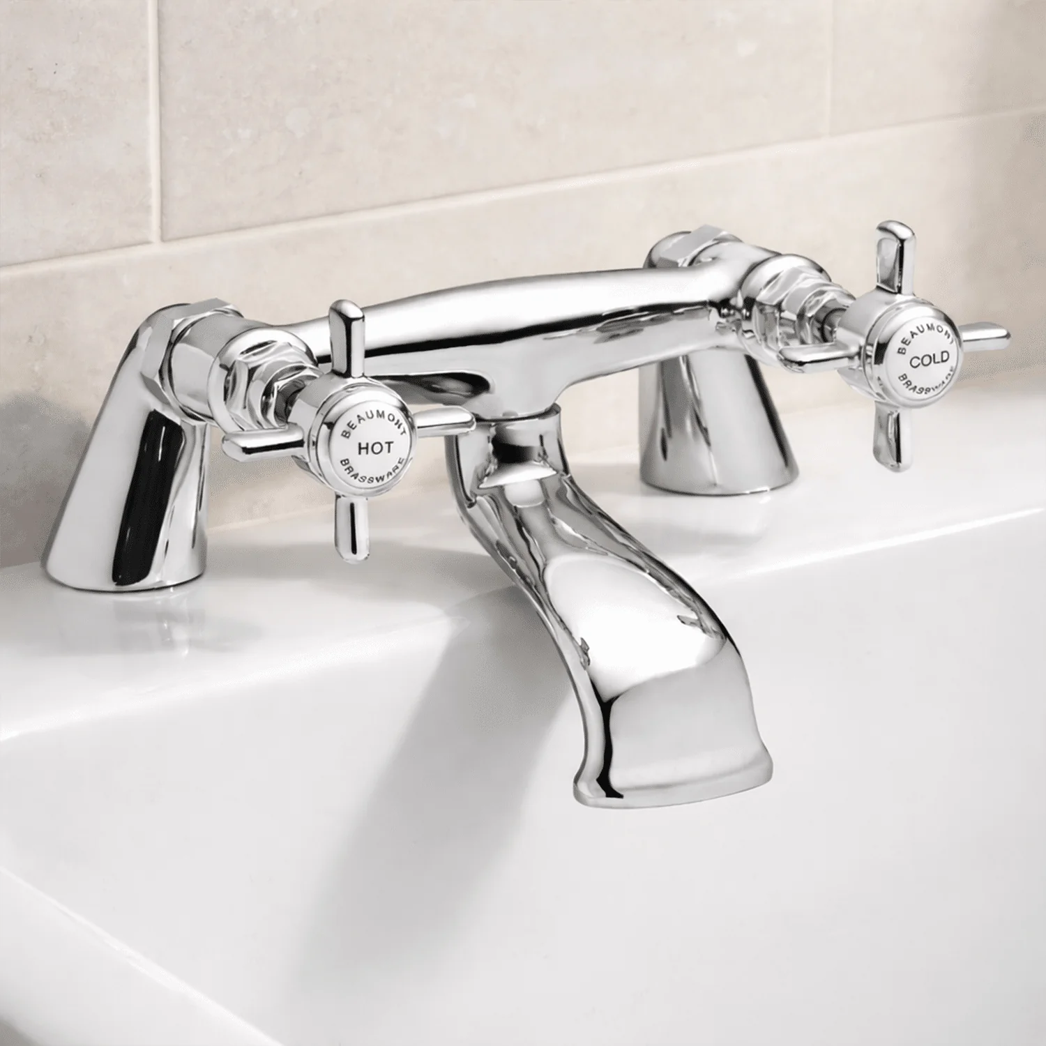 Balterley Hanchurch Bath Filler Tap - Chrome or Brushed Brass