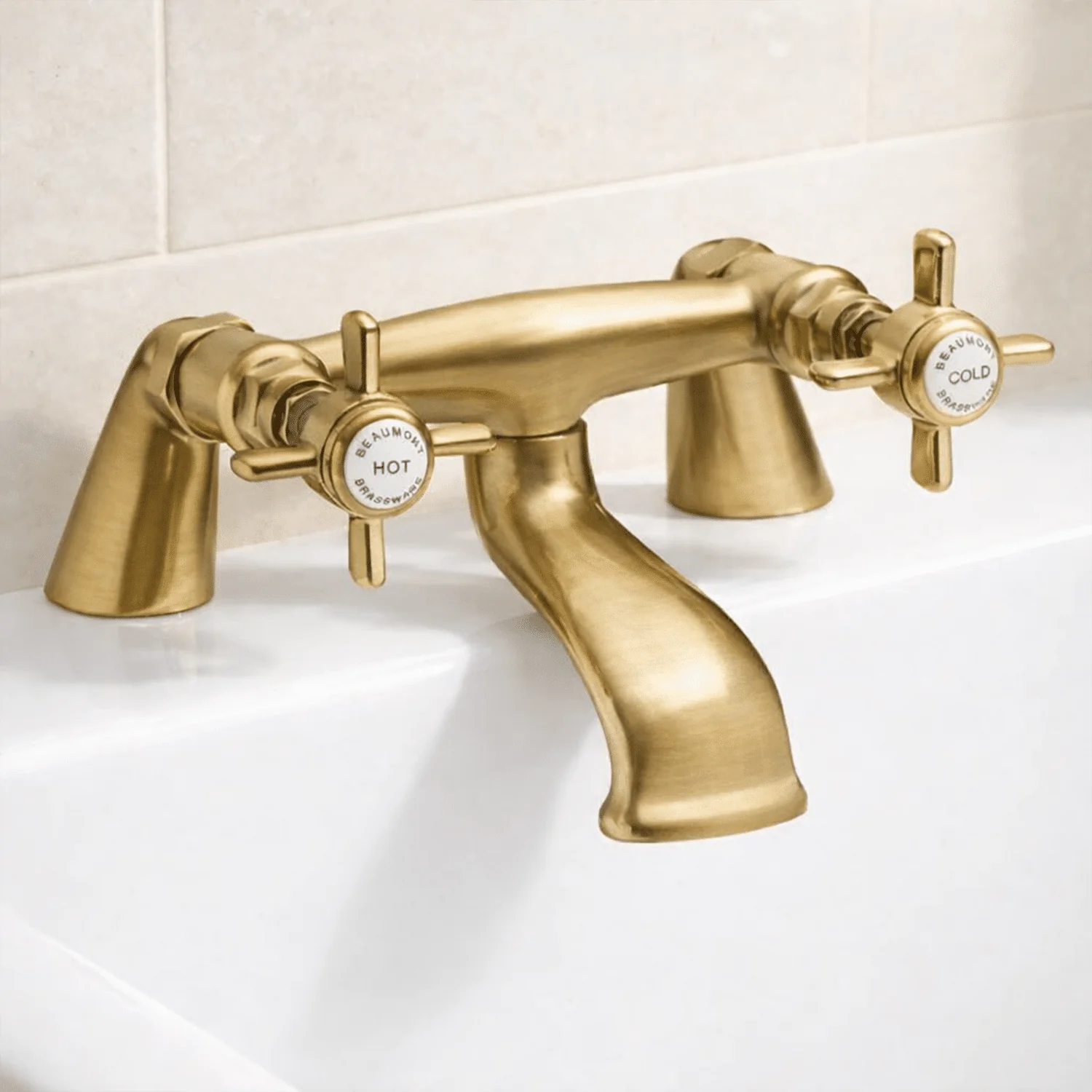 Balterley Hanchurch Bath Filler Tap - Chrome or Brushed Brass - Image 2