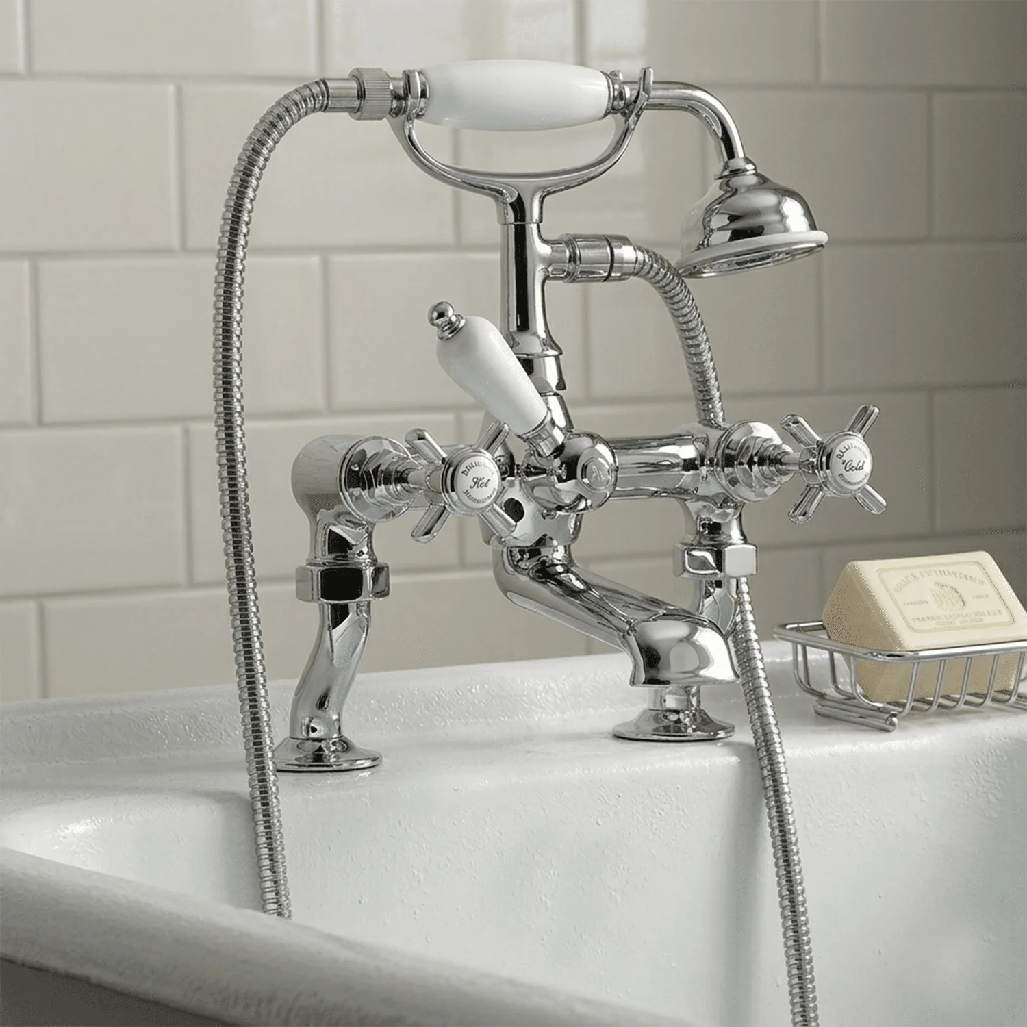 Balterley Hanchurch Bath Shower Mixer Tap - Chrome or Brushed Brass