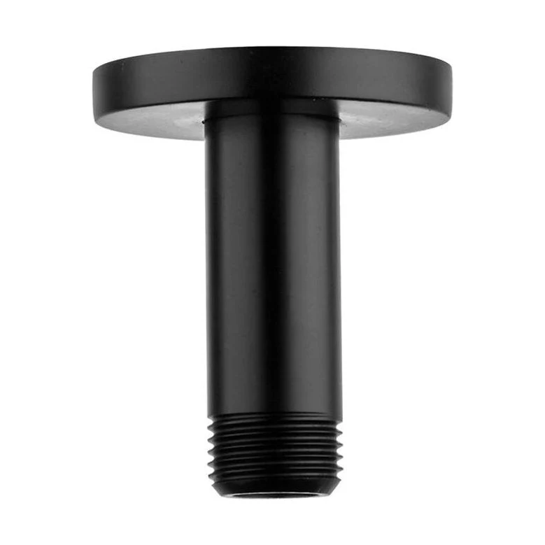 Balterley Modern Bathroom Round Ceiling Mounted Shower Arm Durable Brass Construction, 65x54mm - Black Finish