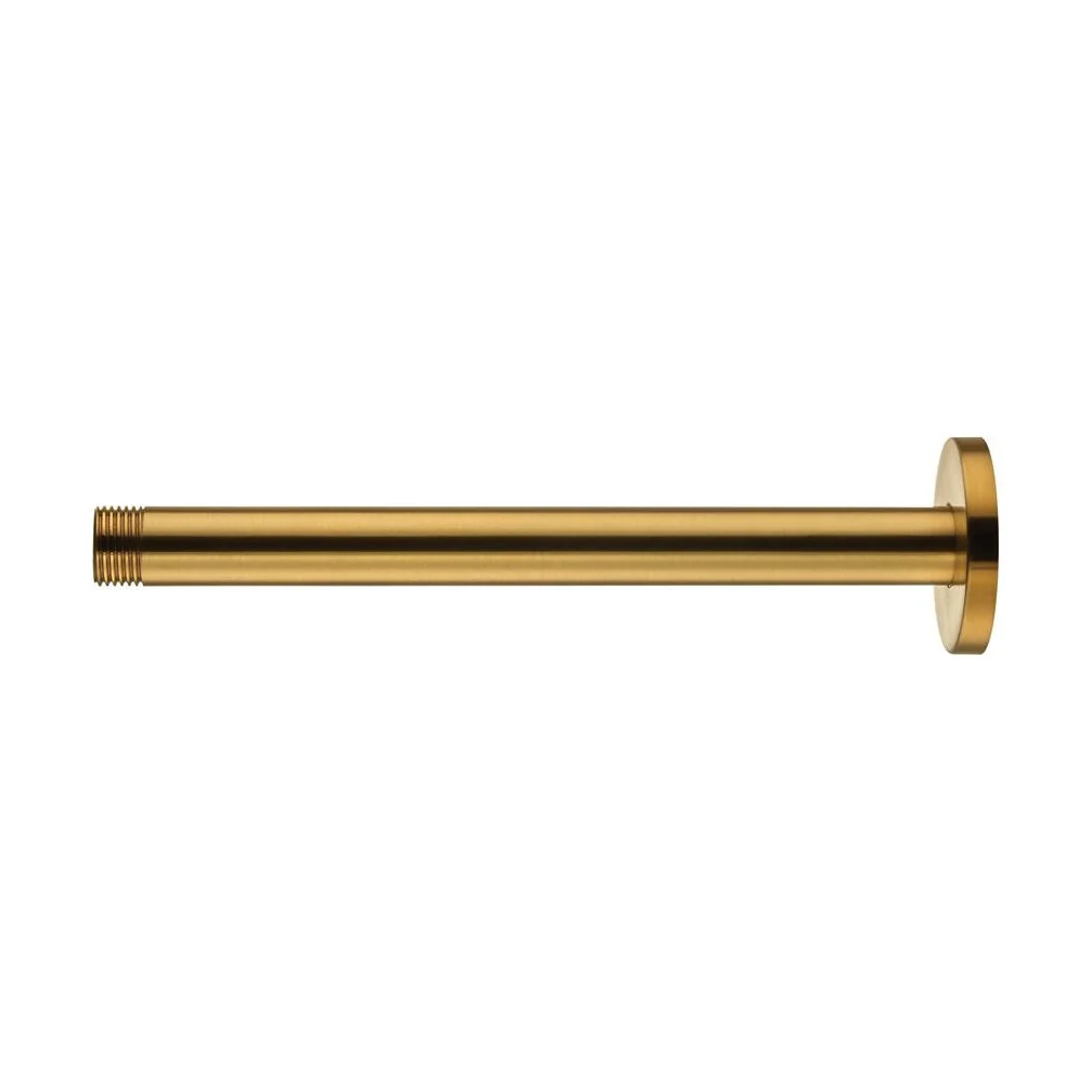 Balterley Modern Bathroom Round Ceiling Mounted Shower Arm Durable Stainless Steel Construction, 221mm - Brushed Brass Finish