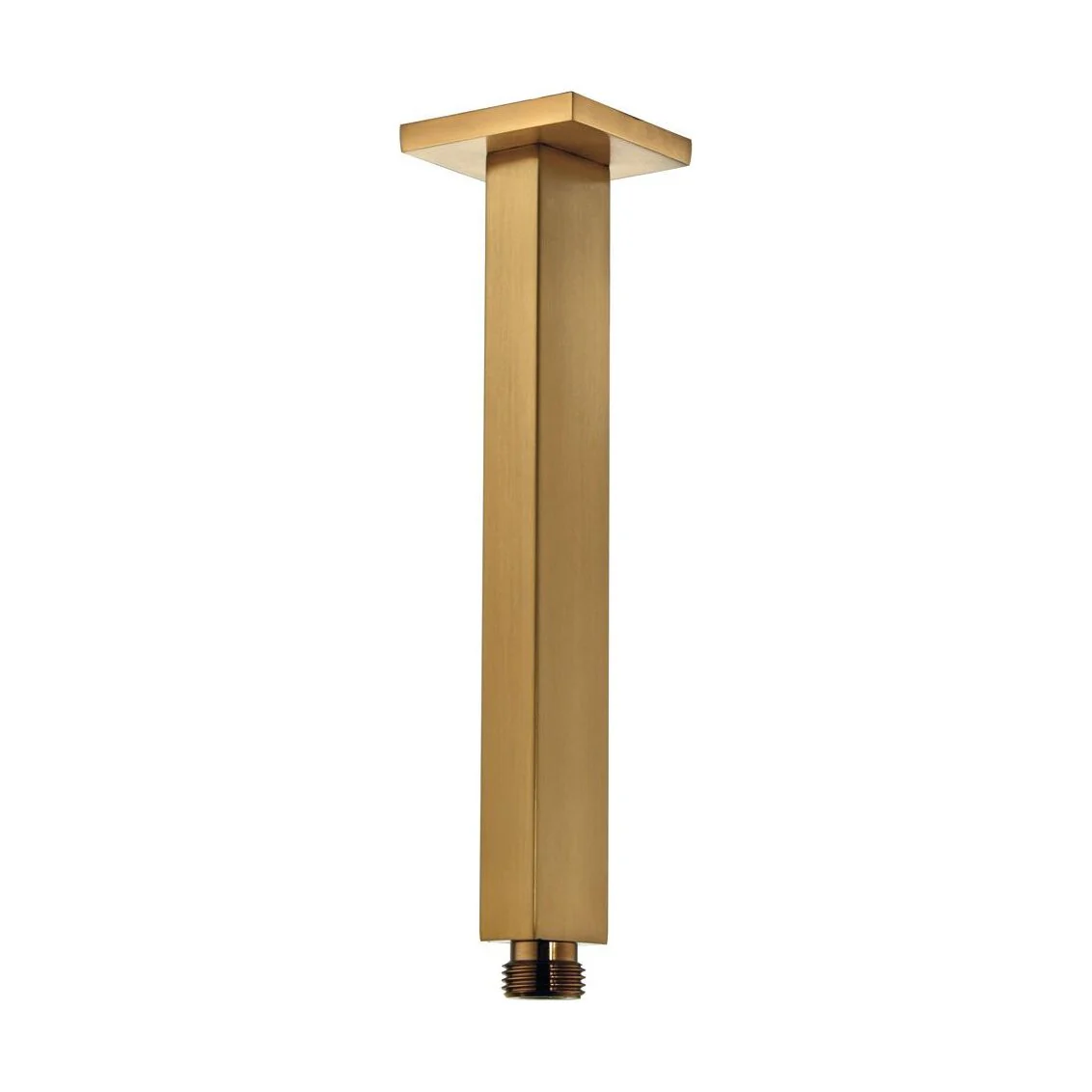 Balterley Modern Bathroom Square Ceiling Mounted Shower Arm Durable Stainless Steel Construction, 220mm - Brushed Brass Finish