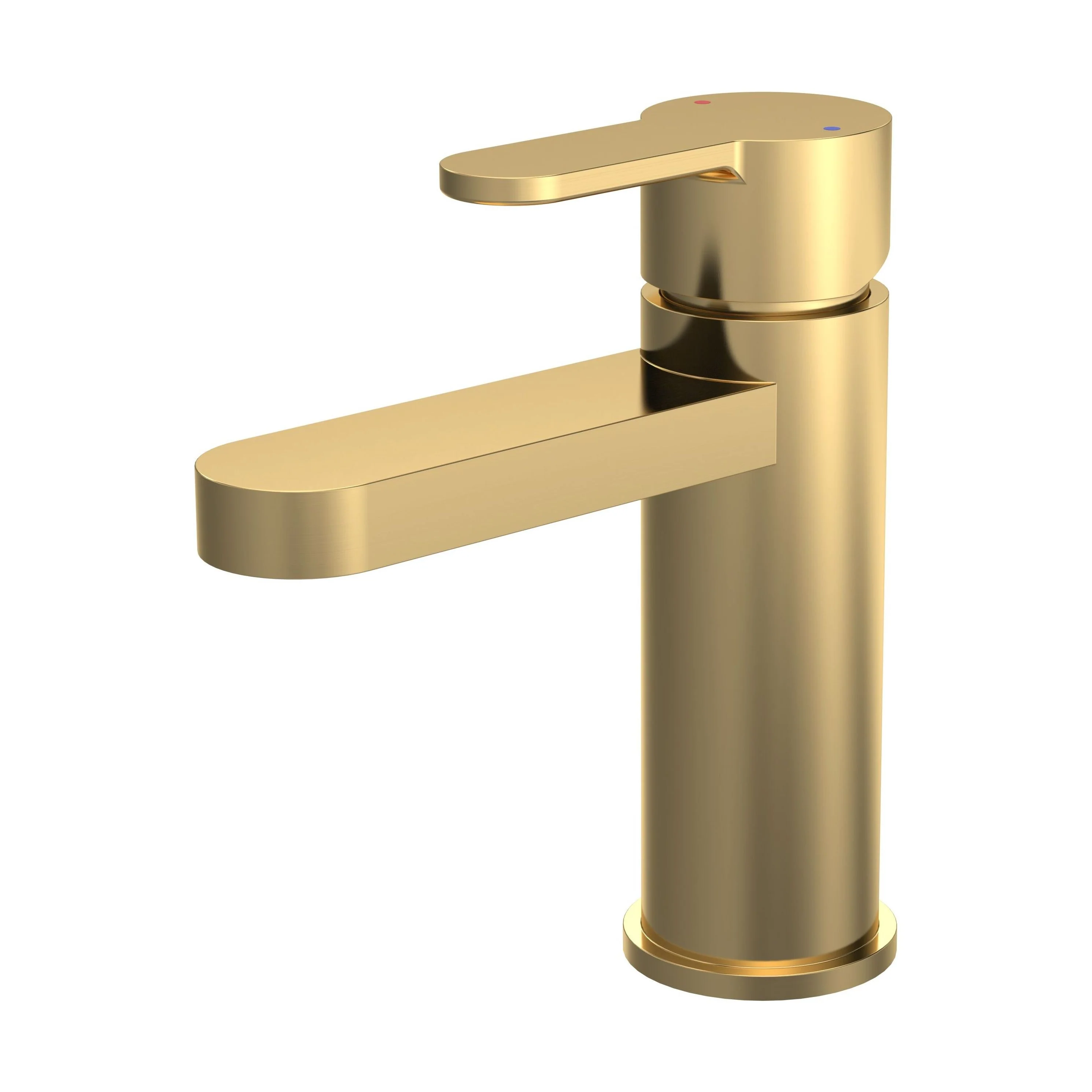 Consall Round Mono Basin Mixer Tap with Push Button Waste - Choice of Finish - Image 25