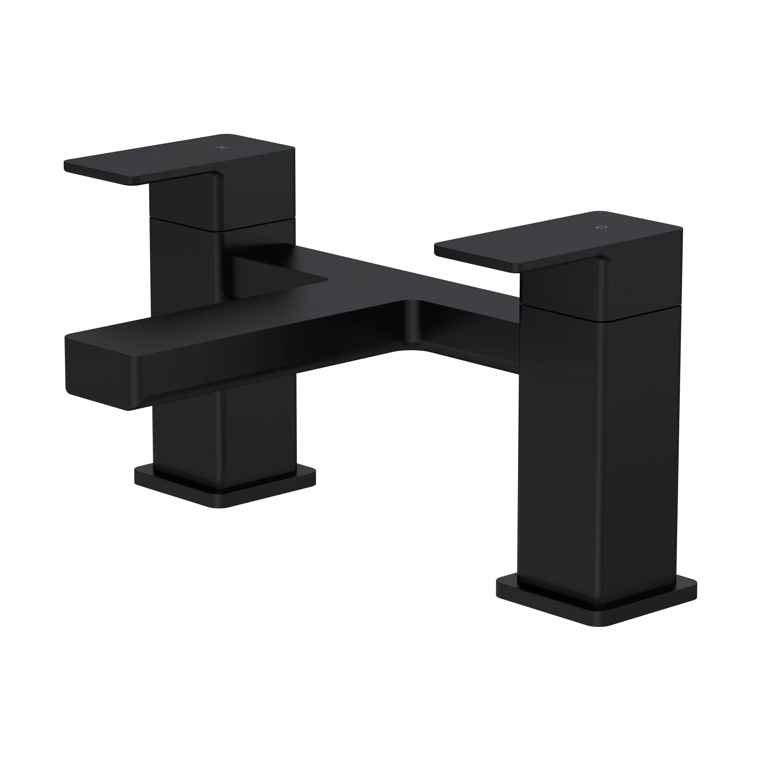 Milldale Square Dual Lever Deck Mounted Bath Filler Tap - Choice of Finish - Image 7