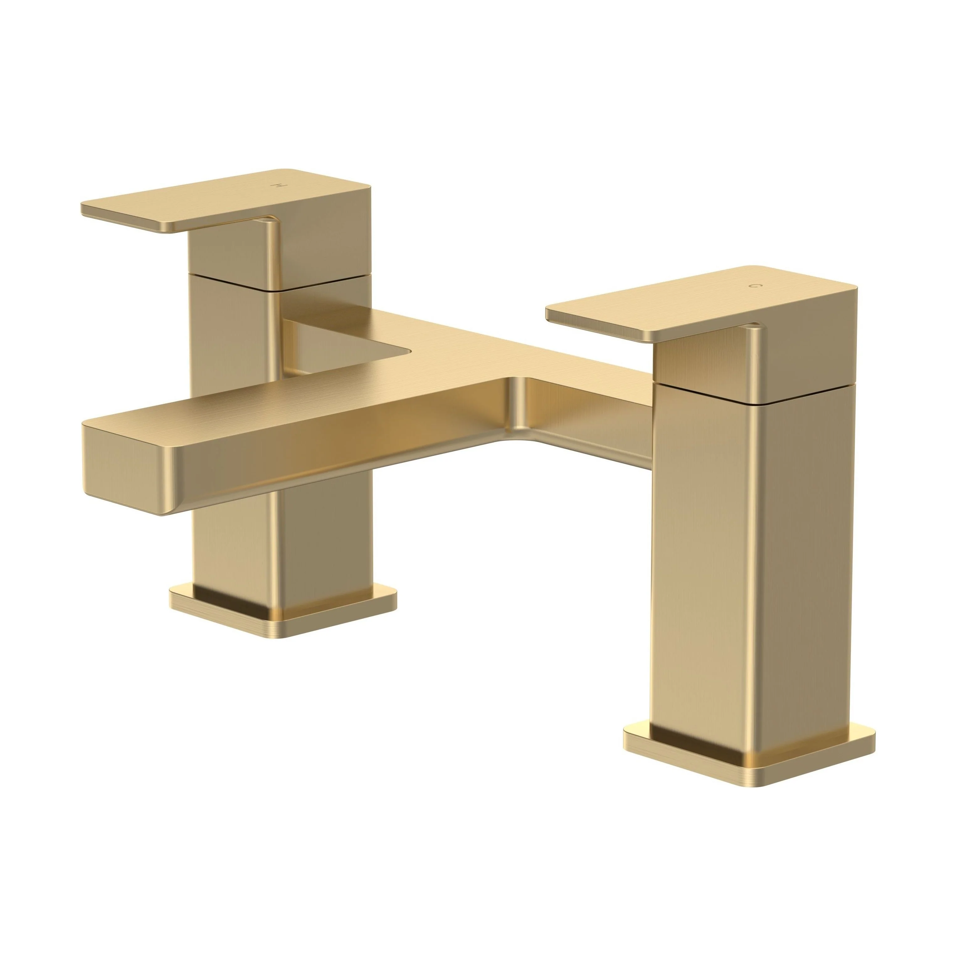 Milldale Square Dual Lever Deck Mounted Bath Filler Tap - Choice of Finish - Image 8